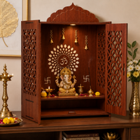 Premium MDF Wooden Mandir | Wall Hanging & Tabletop Temple