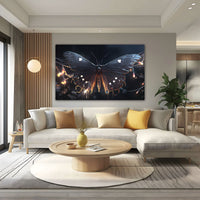 Butterfly Abstract Canvas painting Big Size Wall Art for living room,Bedroom,Drawing room,Hotels