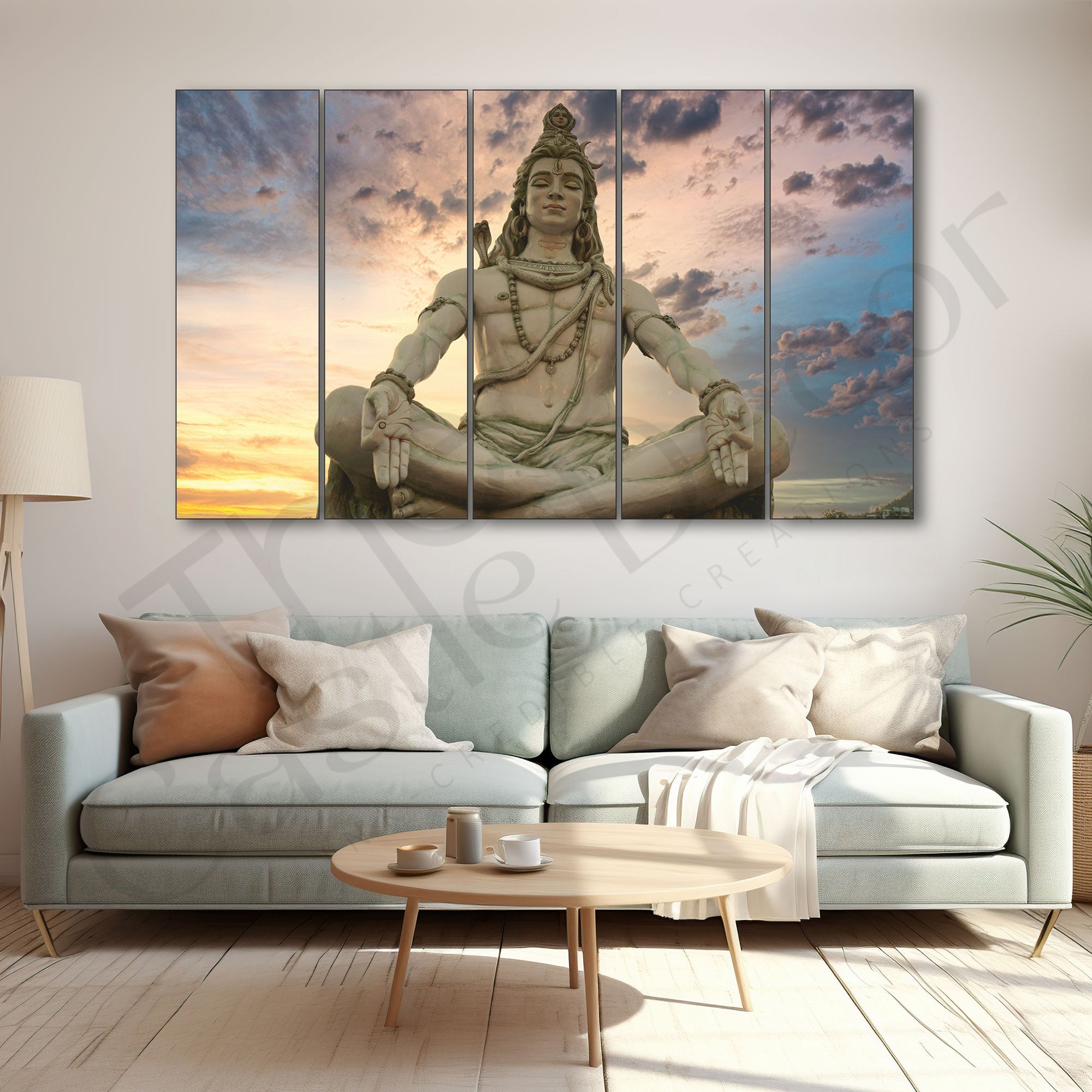 Lord Shiva Painting with frame Big Size Wall Art for living room,Bedroom,Drawing room,Hotels
