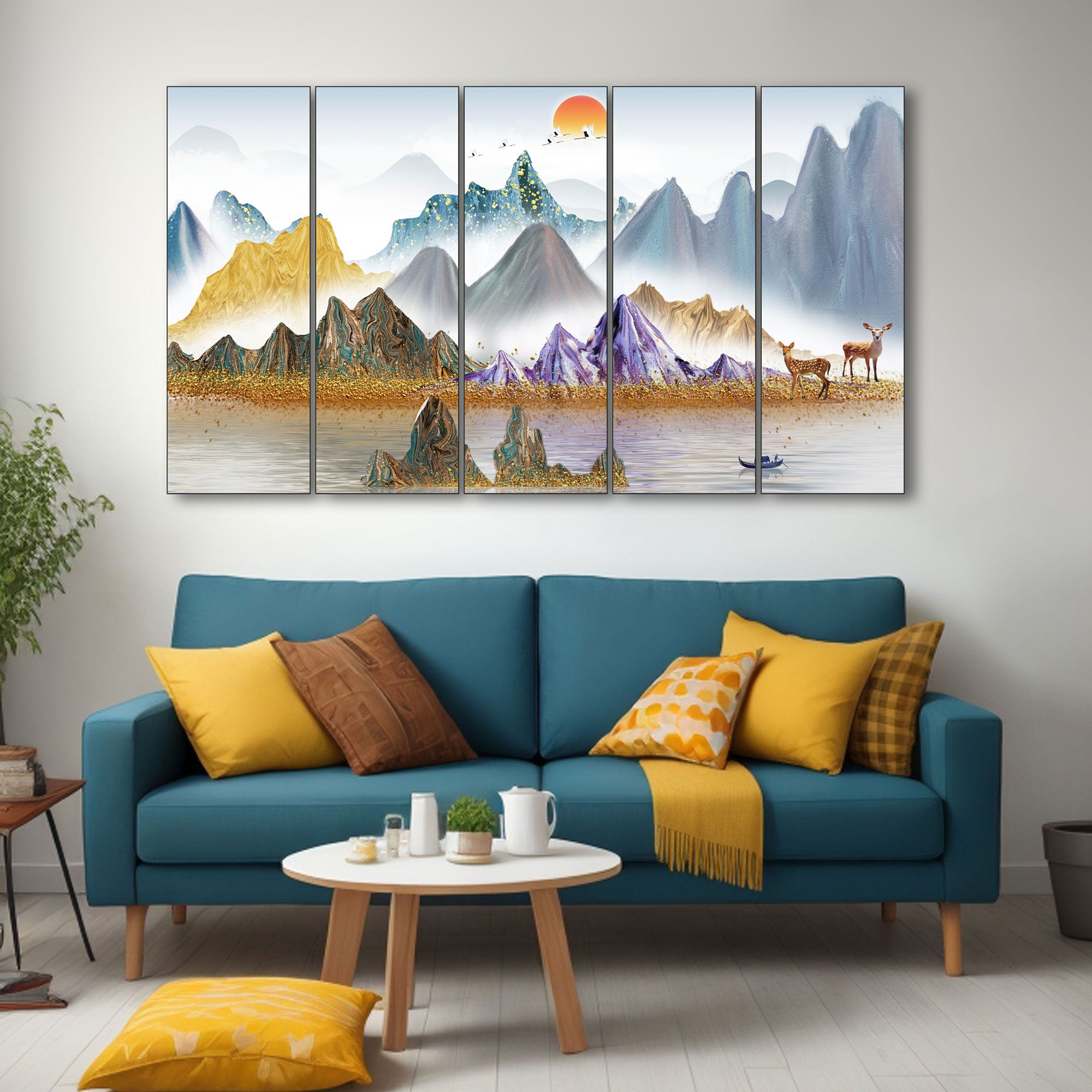 Nature Painting with frame Big Size Wall Art for living room,Bedroom,Drawing room,Hotels