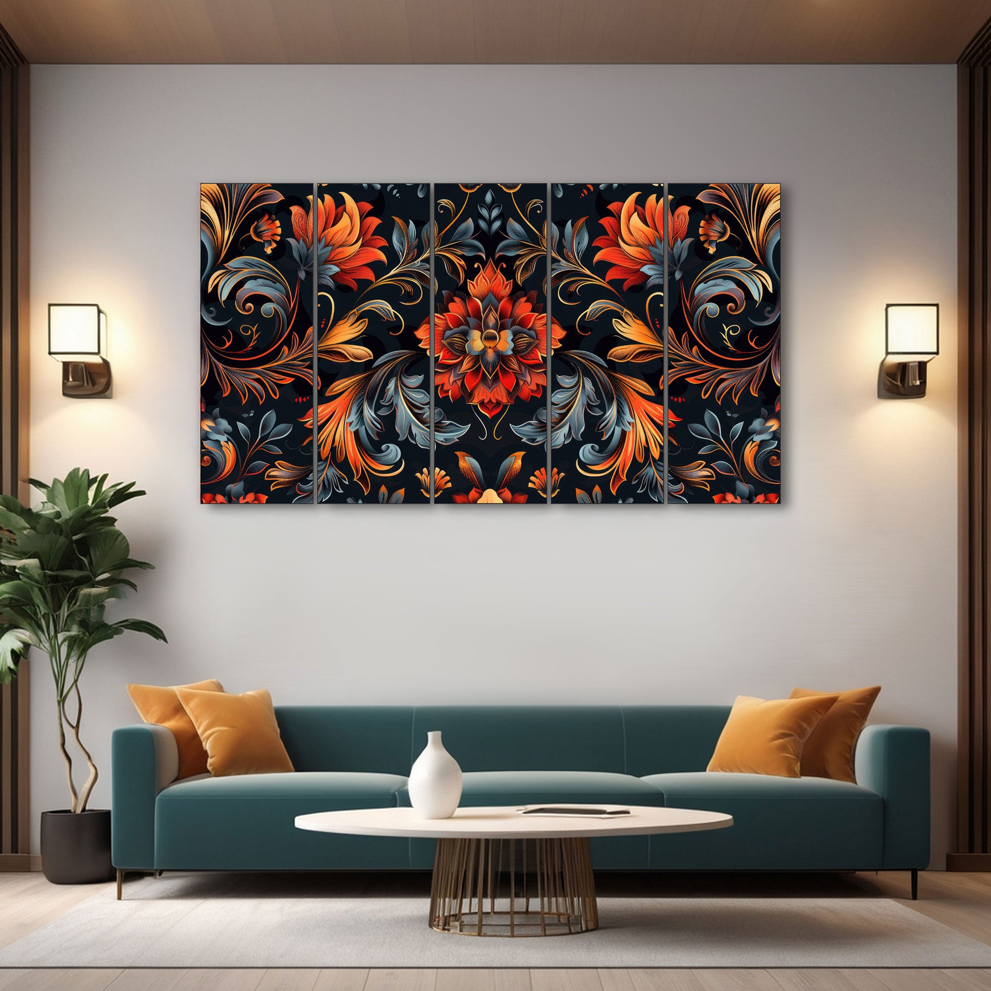 Flower Painting with frame Big Size Wall Art for living room,Bedroom,Drawing room,Hotels