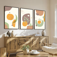 The Castle Decor Boho Wall Art for Living Room Big Size | Framed Abstract Botanical Paintings for Living Room & Bedroom | Modern Home Decoration & Perfect Gifting Option | Set of 3 (11×17 Inch Each) 11