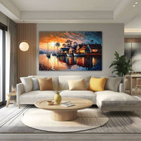 Cityscape Canvas painting Big Size Wall Art for living room,Bedroom,Drawing room,Hotels