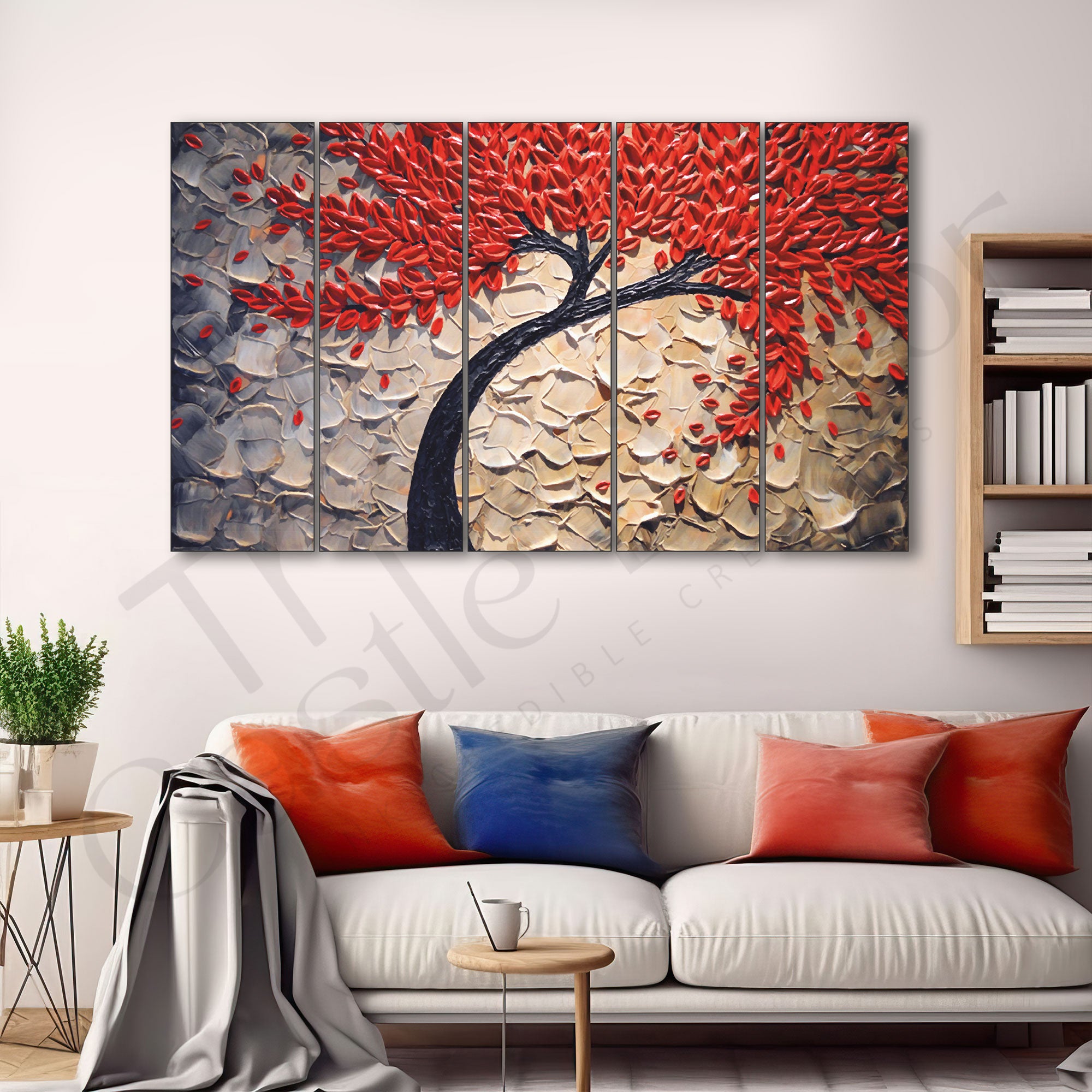 Trees Painting with frame Big Size Wall Art for living room,Bedroom,Drawing room,Hotels