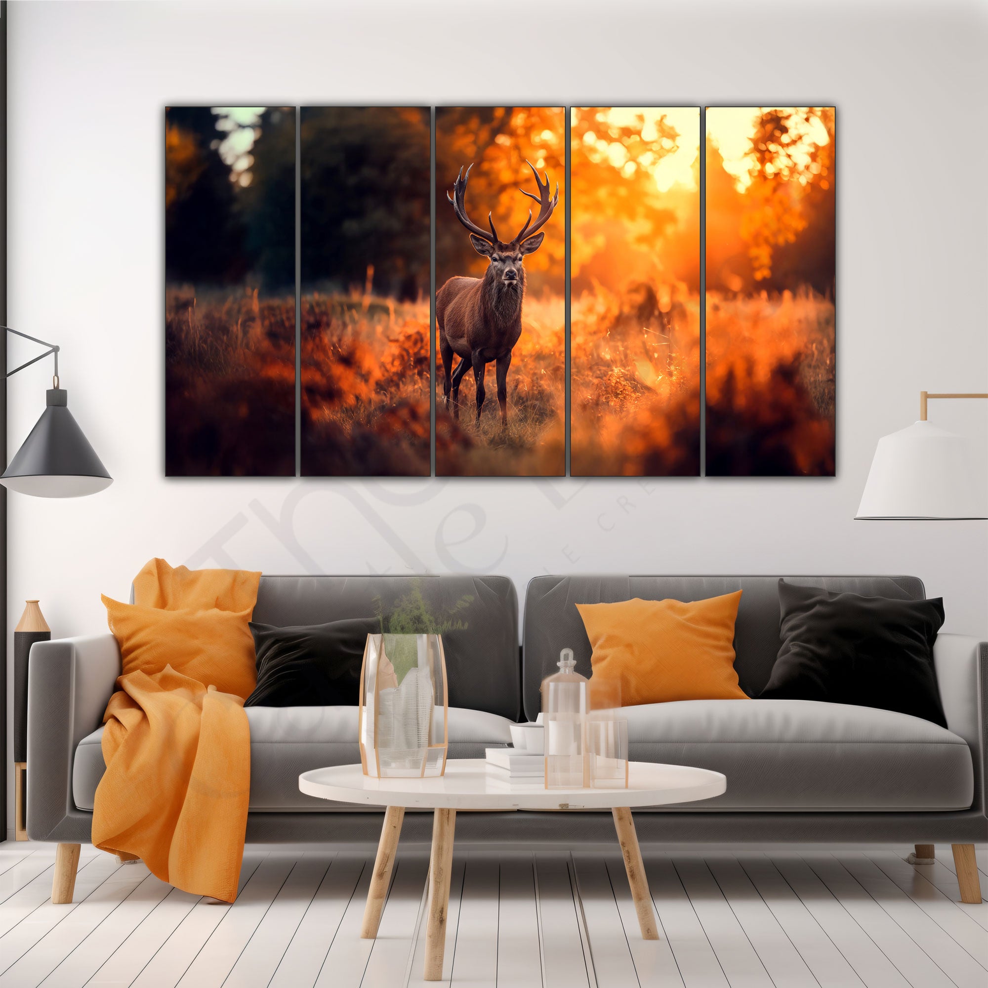 Deer Painting with frame Big Size Wall Art for living room,Bedroom,Drawing room,Hotels