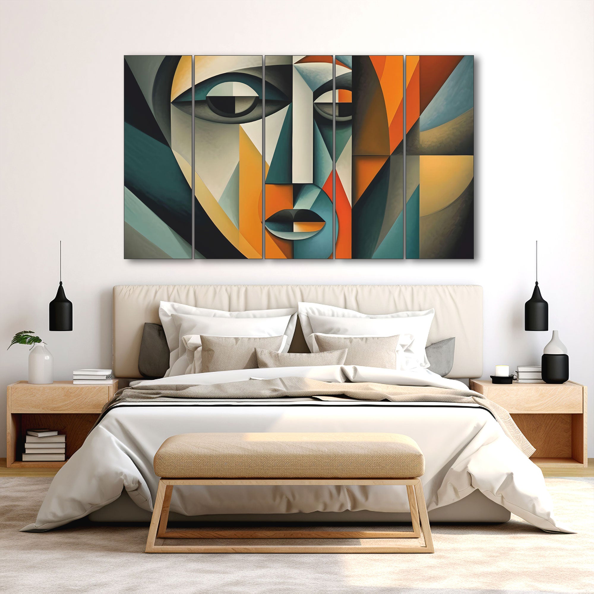 Woman Abstract Painting with frame Big Size Wall Art for living room,Bedroom,Drawing room,Hotels
