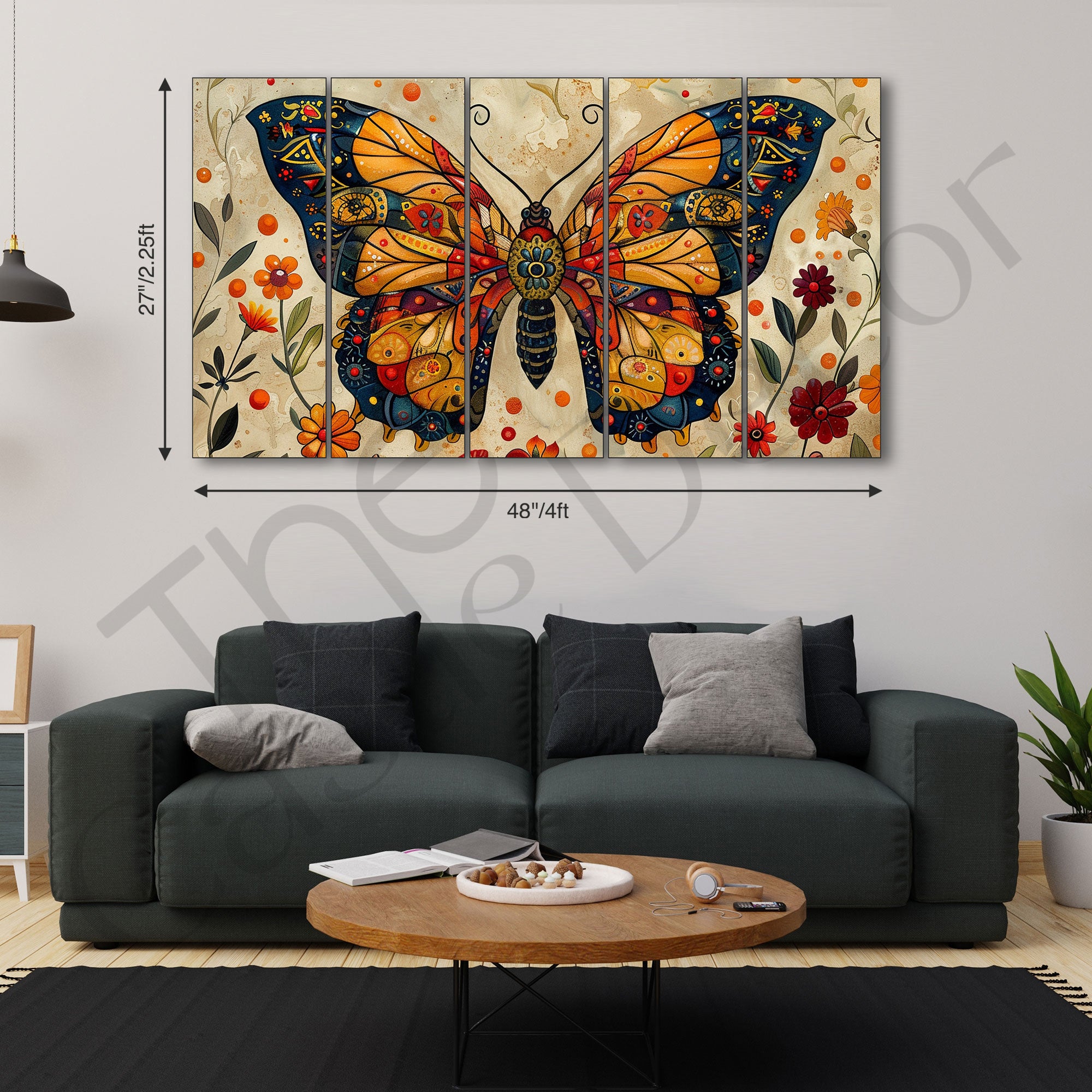 Butterfly Painting with frame Big Size Wall Art for living room,Bedroom,Drawing room,Hotels