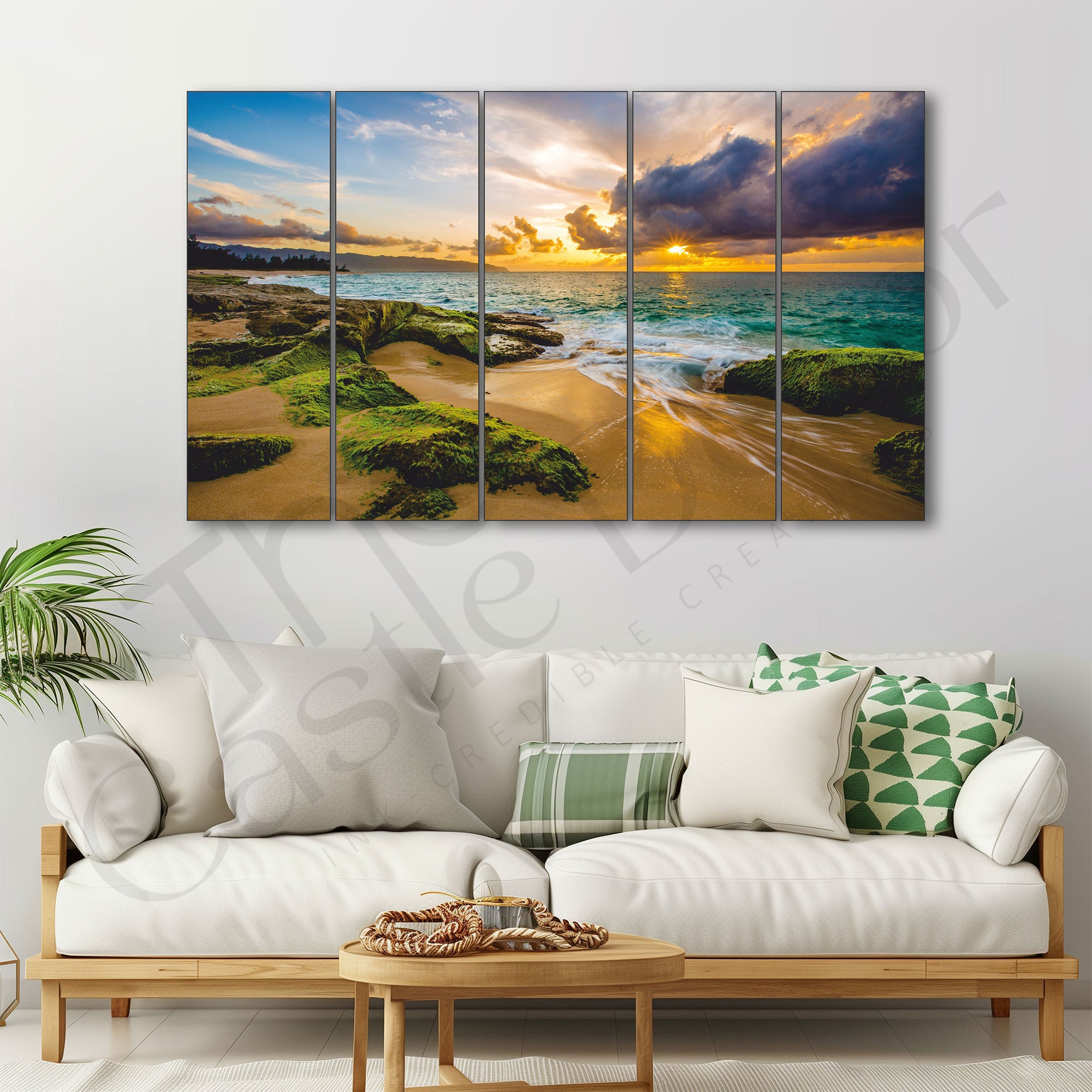 Sea Water Painting with frame Big Size Wall Art for living room,Bedroom,Drawing room,Hotels