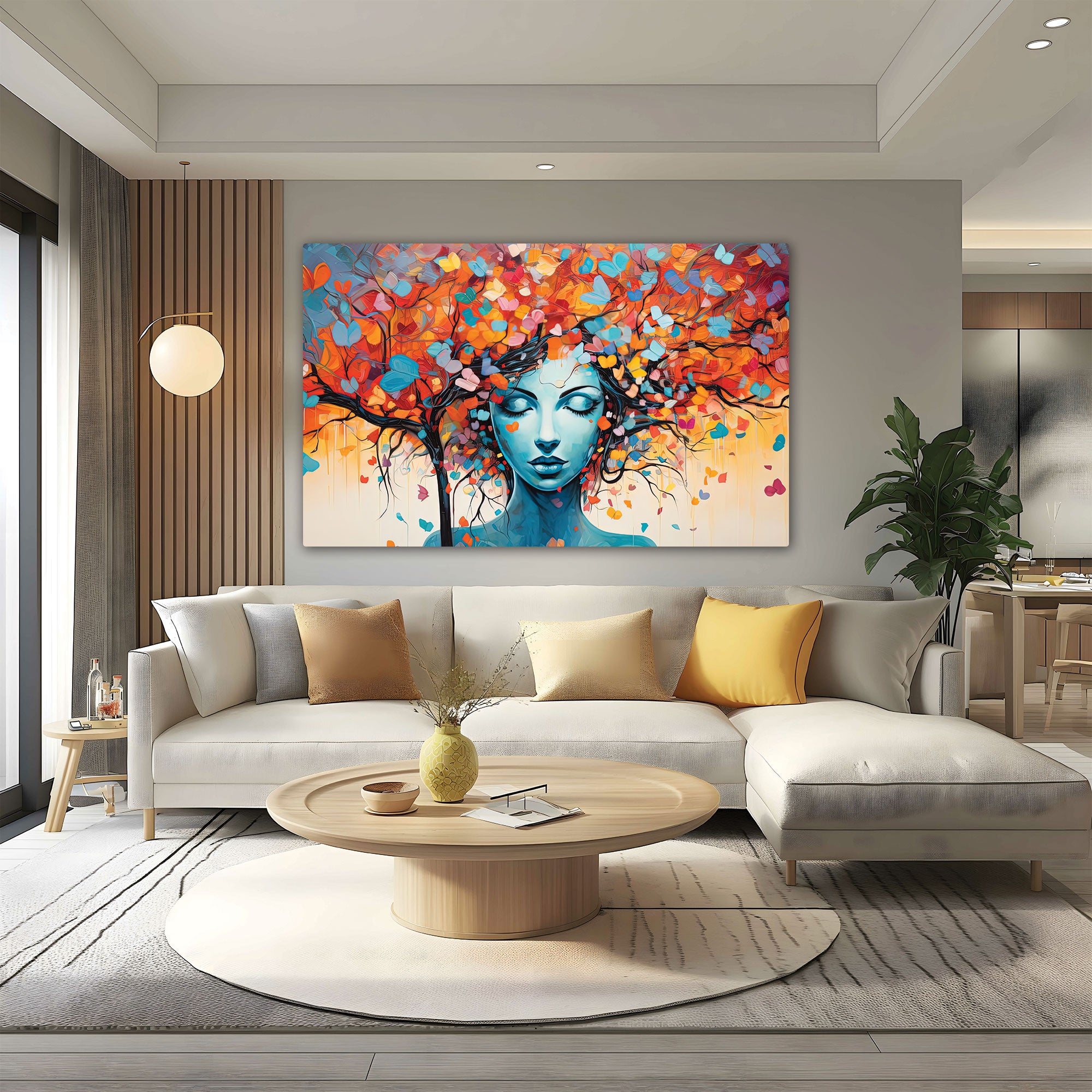 Abstract Women Canvas painting with frame Big Size Wall Art for living room,Bedroom,Drawing room,Hotels