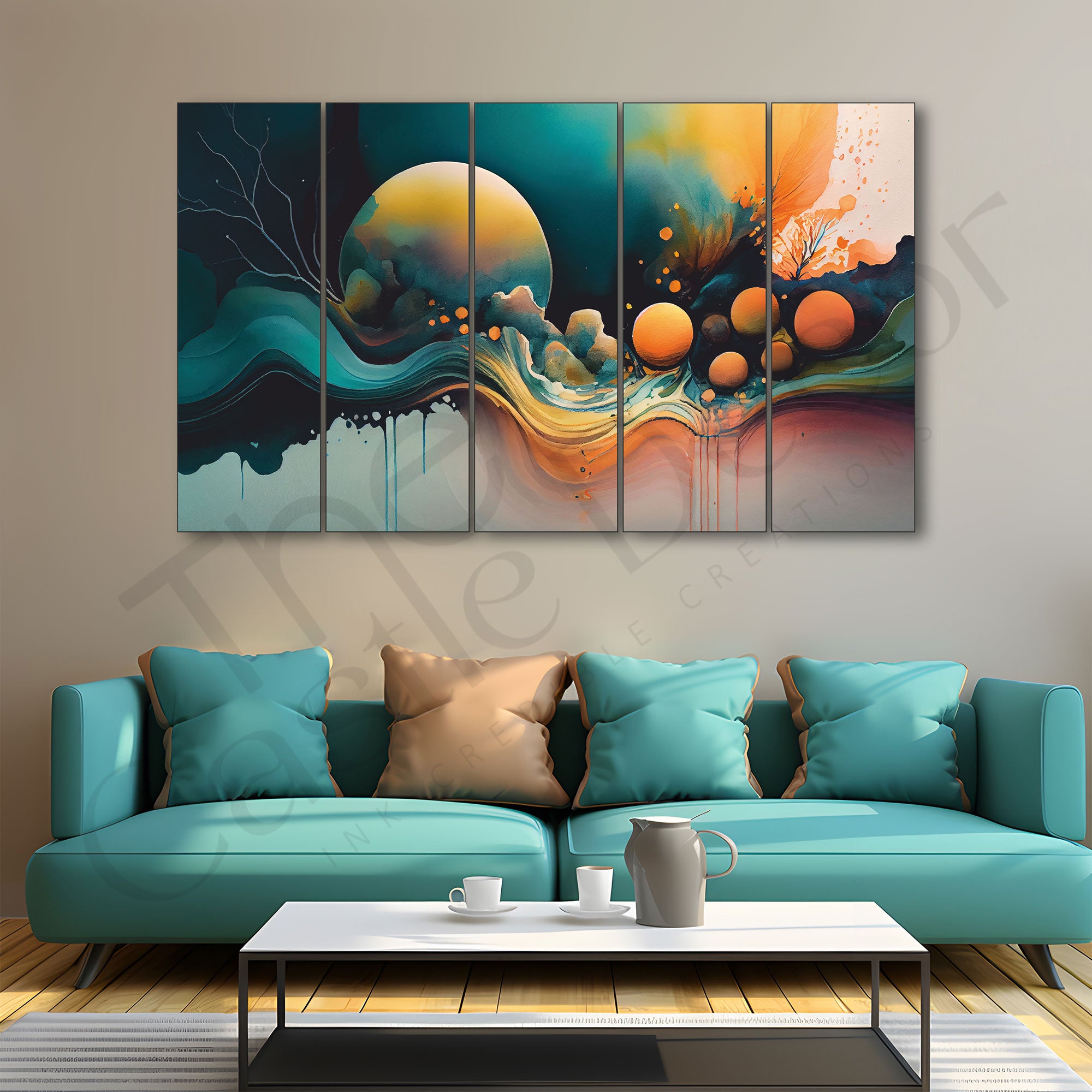 Abstract Painting with frame Big Size Wall Art for living room,Bedroom,Drawing room,Hotels