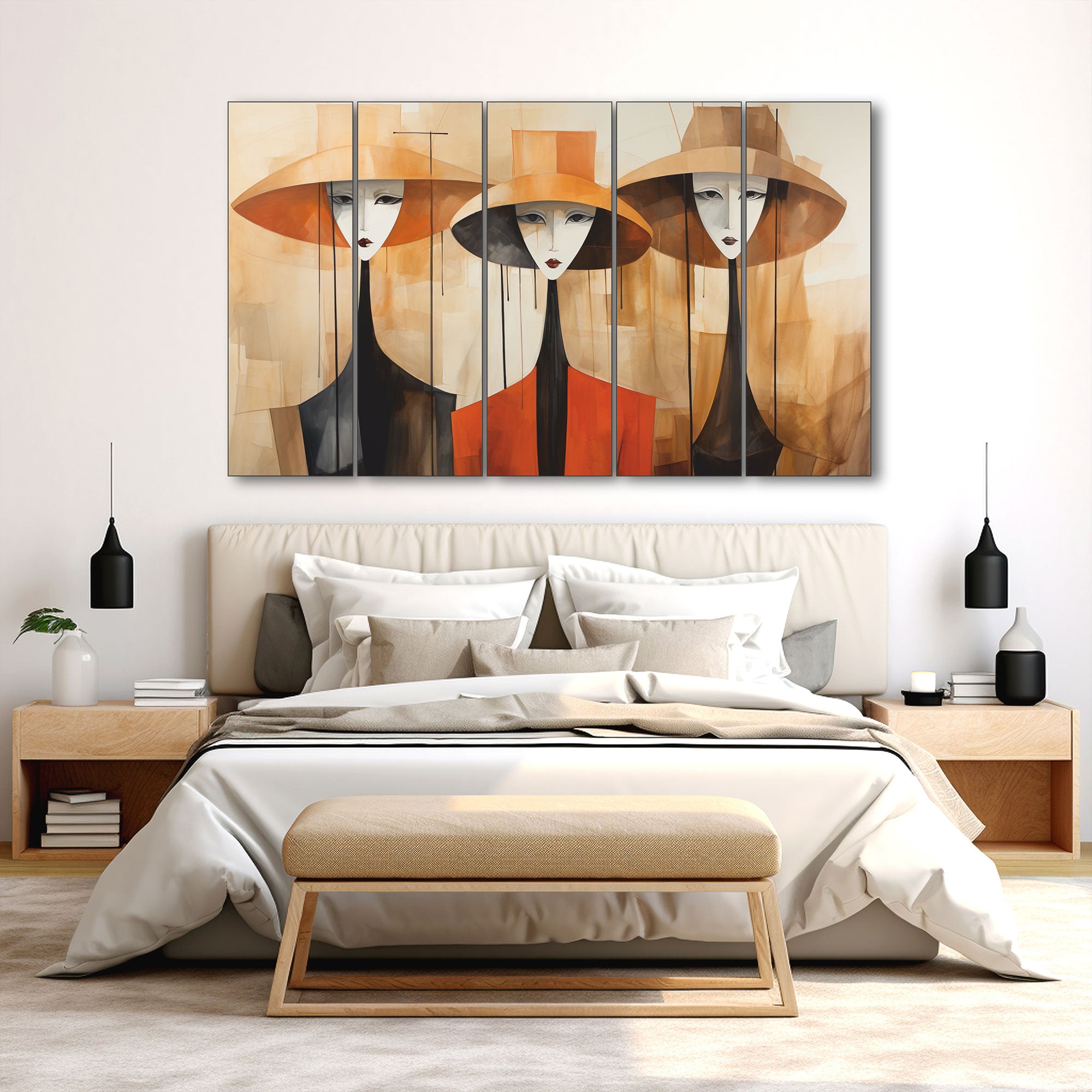 Woman Abstract Painting with frame Big Size Wall Art for living room,Bedroom,Drawing room,Hotels