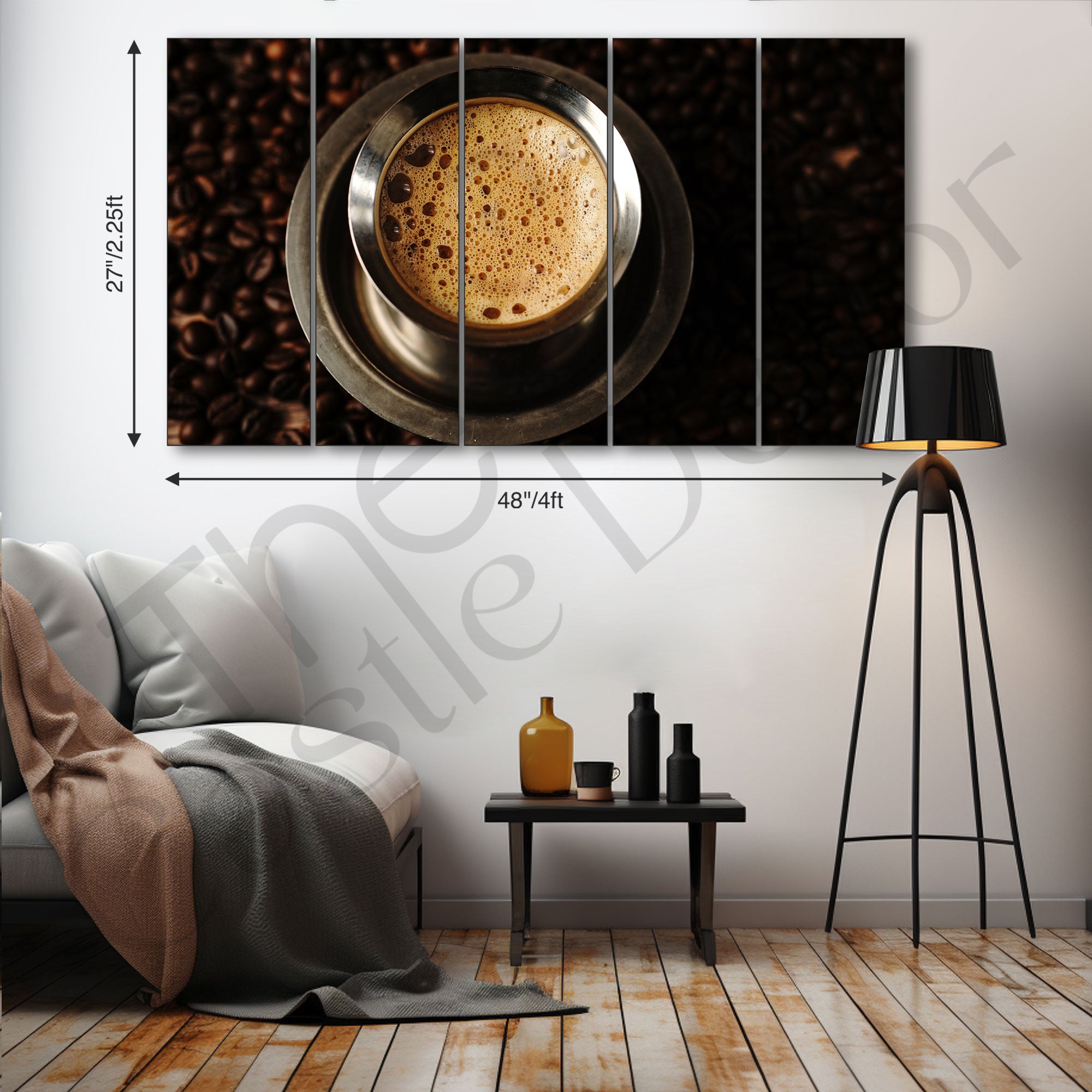 Coffee Painting with frame Big Size Wall Art for living room,Bedroom,Drawing room,Hotels