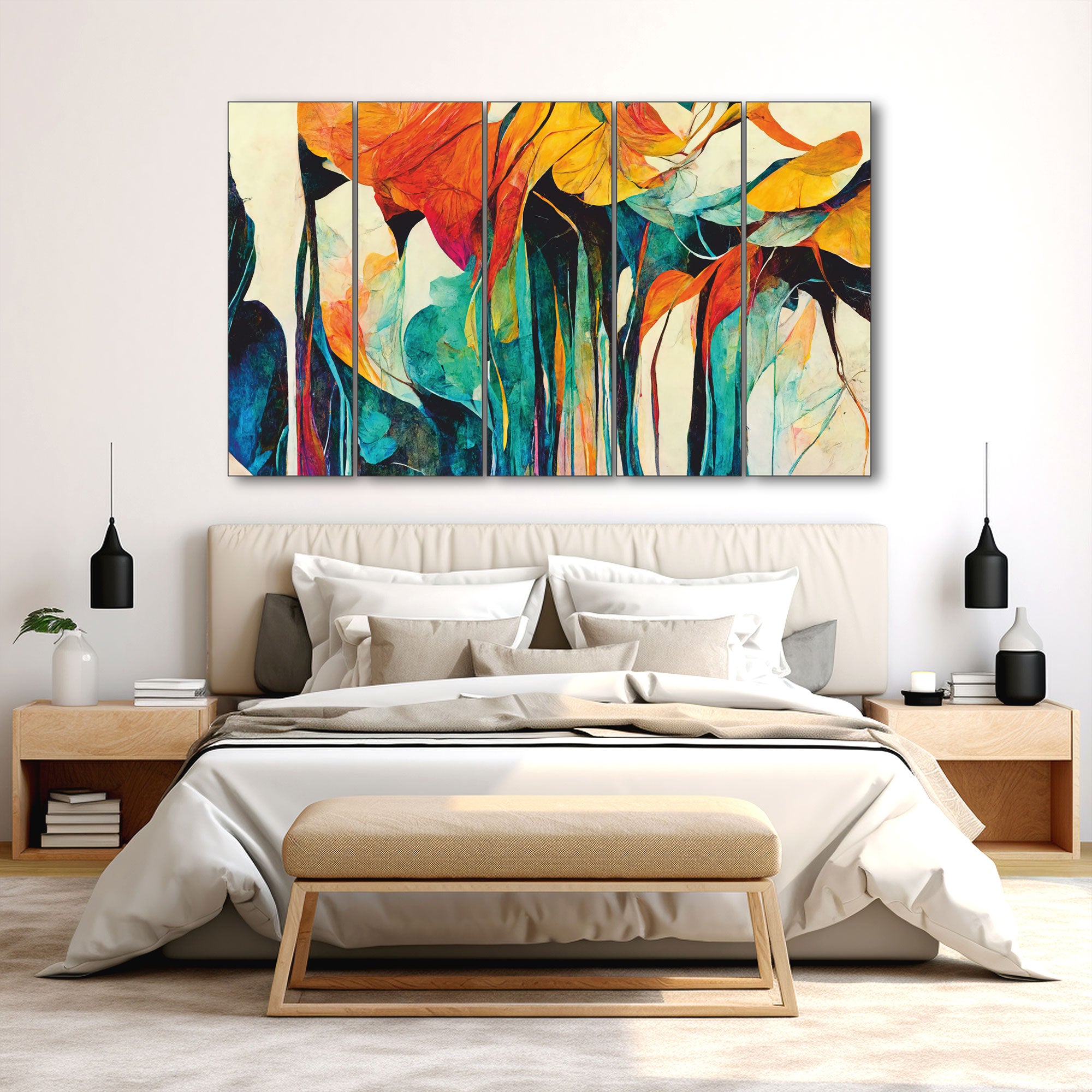 Abstract Art Painting with frame Big Size Wall Art for living room,Bedroom,Drawing room,Hotels