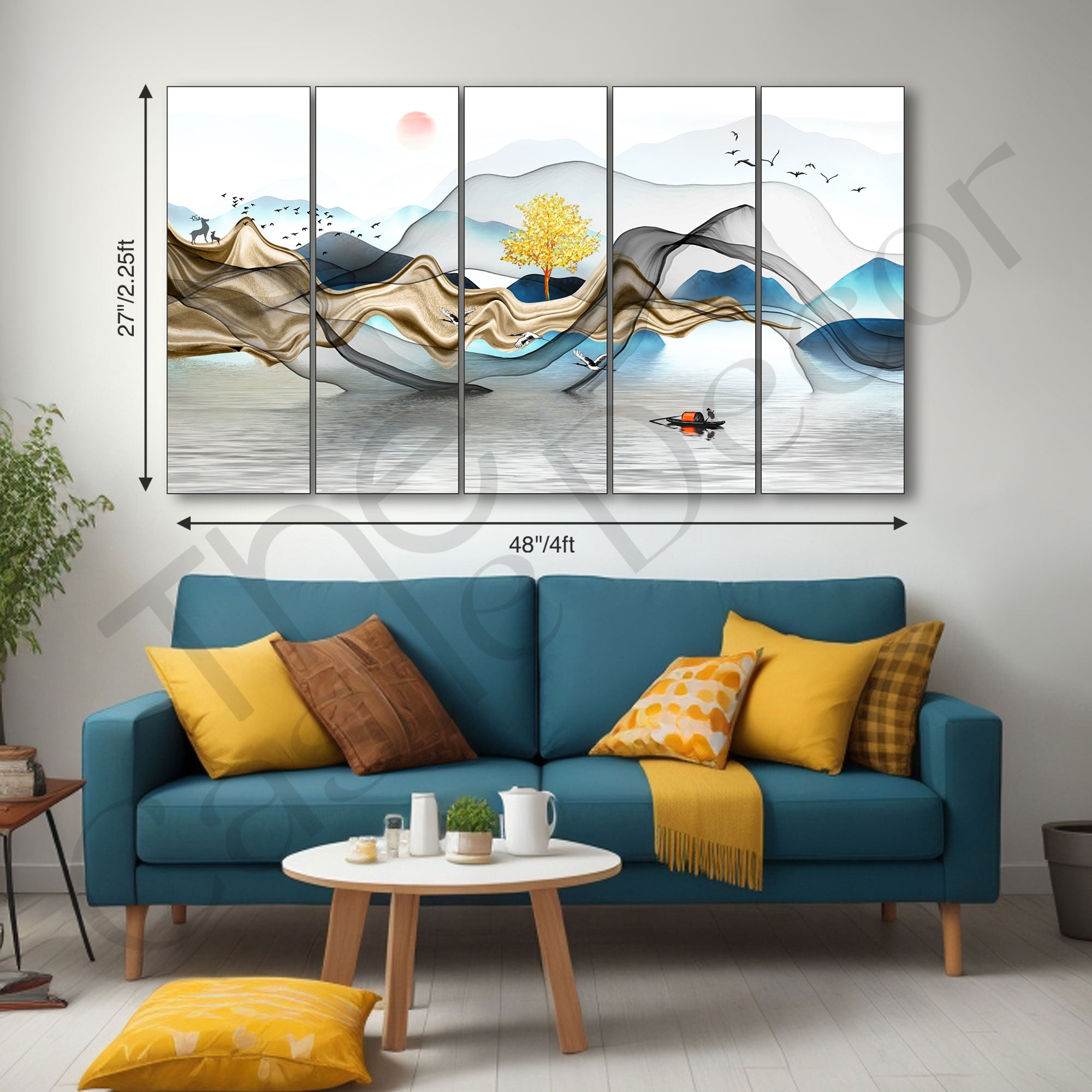 Nature Painting with frame Big Size Wall Art for living room,Bedroom,Drawing room,Hotels