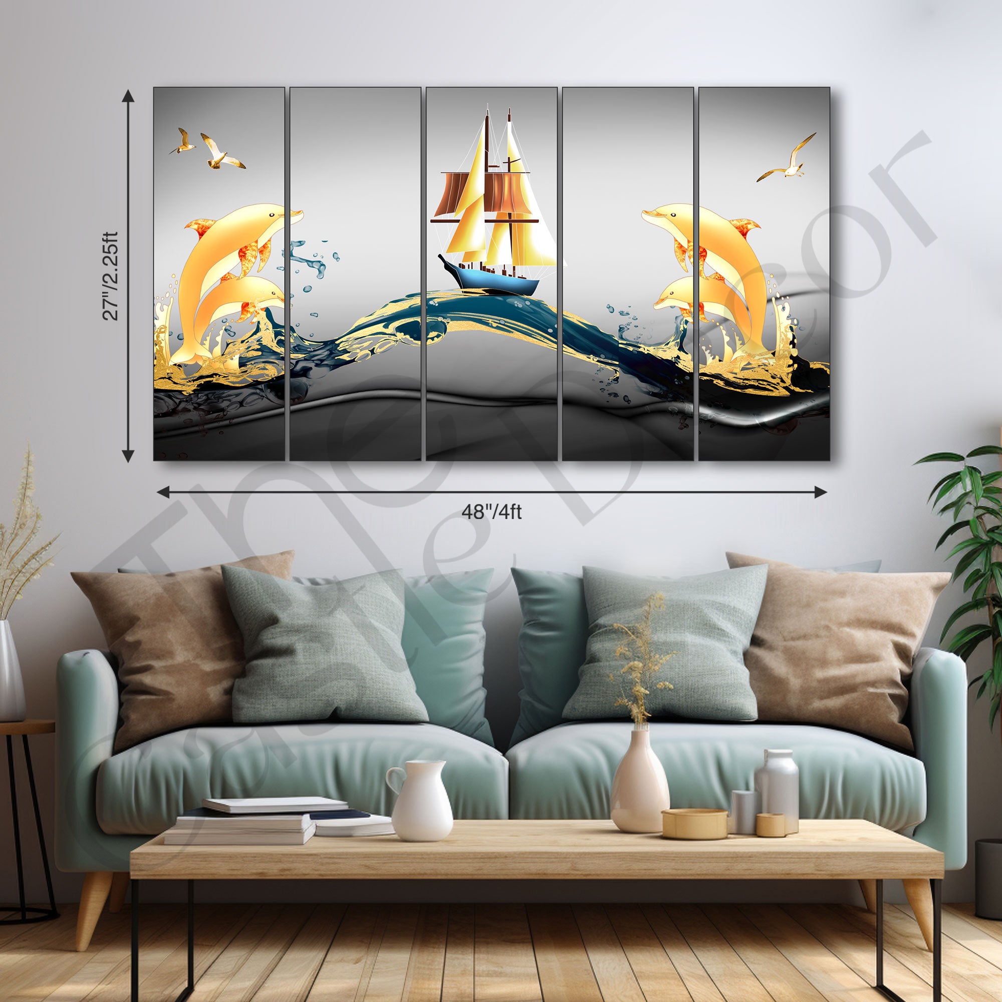 Abstract Painting with frame Big Size Wall Art for living room,Bedroom,Drawing room,Hotels