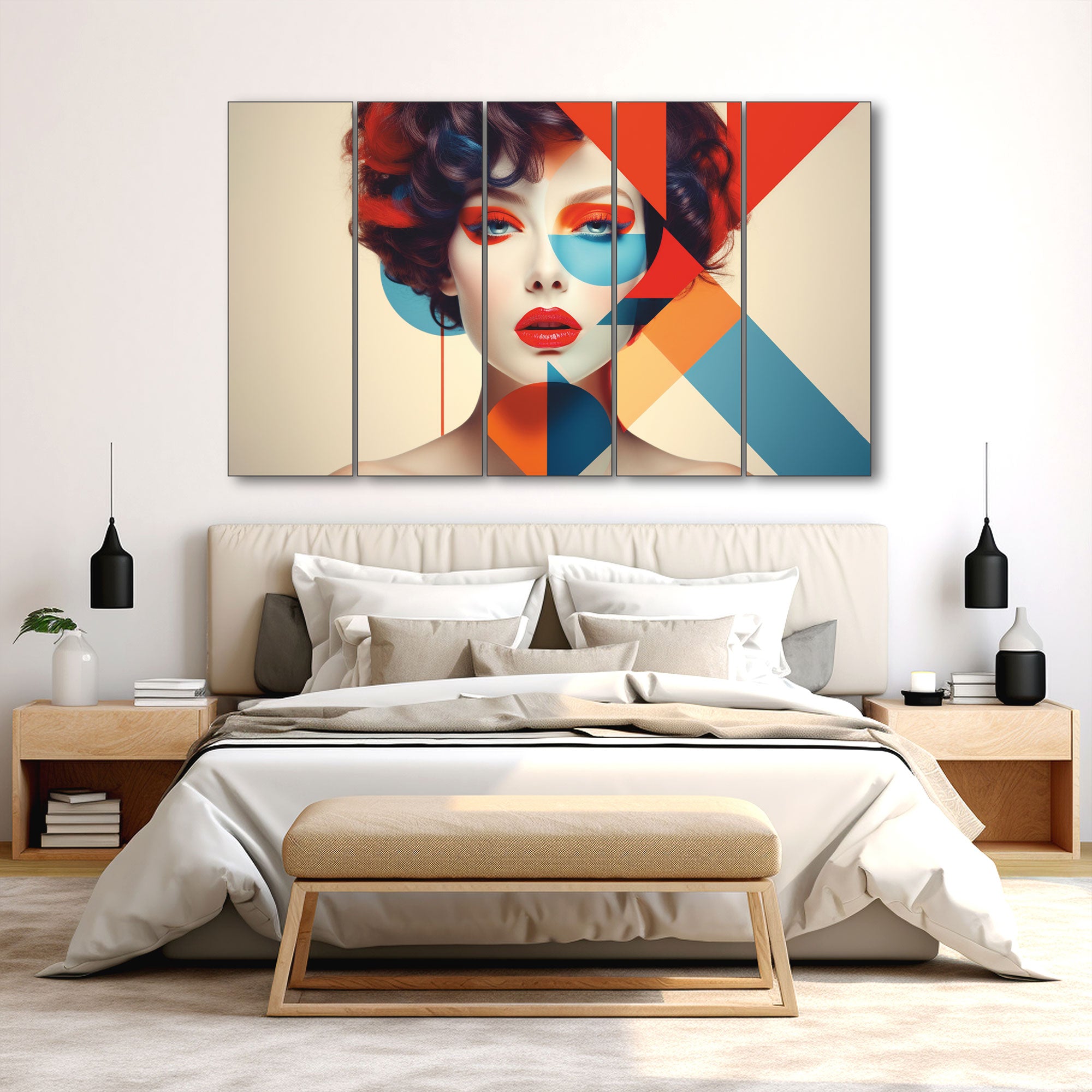 Woman Abstract Painting with frame Big Size Wall Art for living room,Bedroom,Drawing room,Hotels