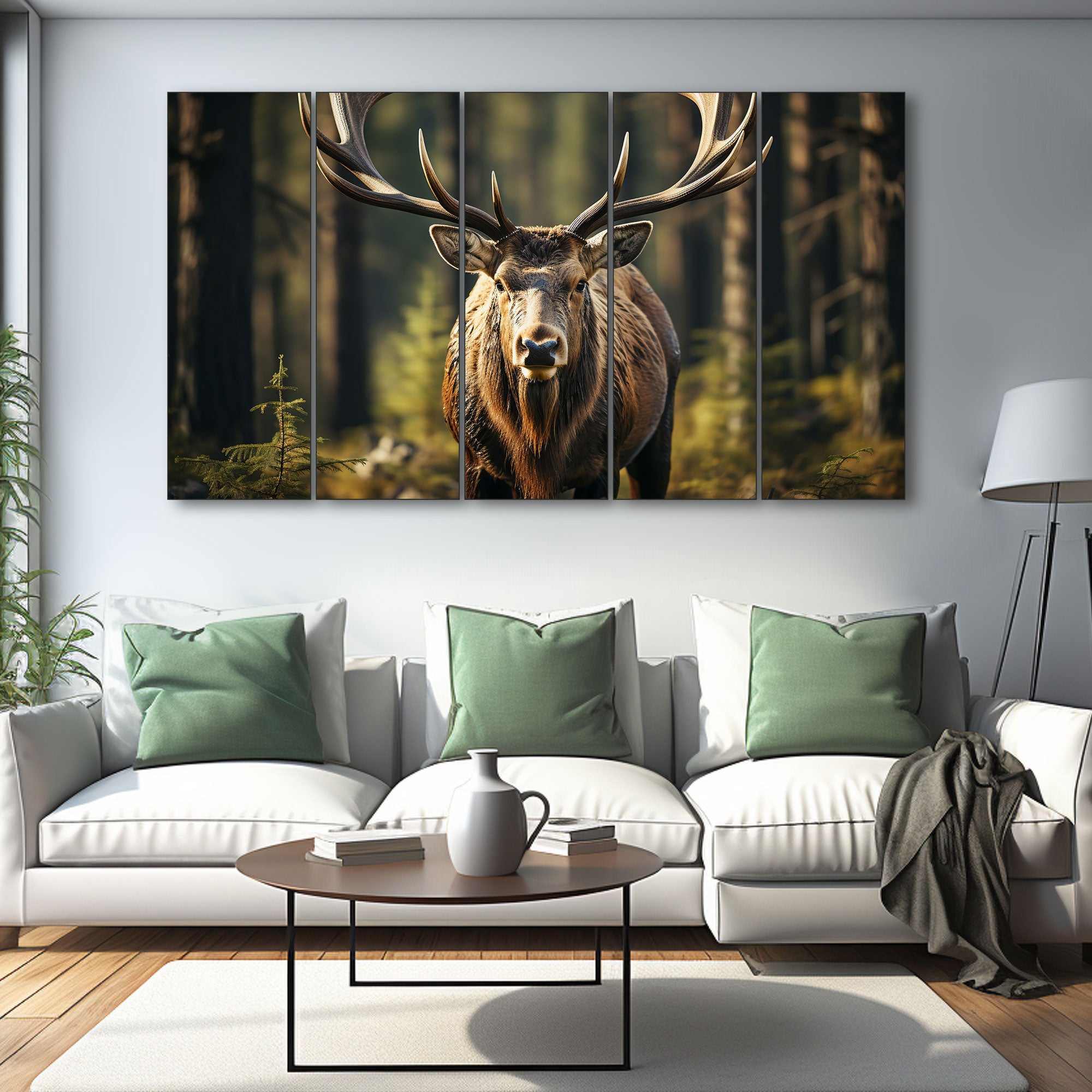 Deer Painting with frame Big Size Wall Art for living room,Bedroom,Drawing room,Hotels
