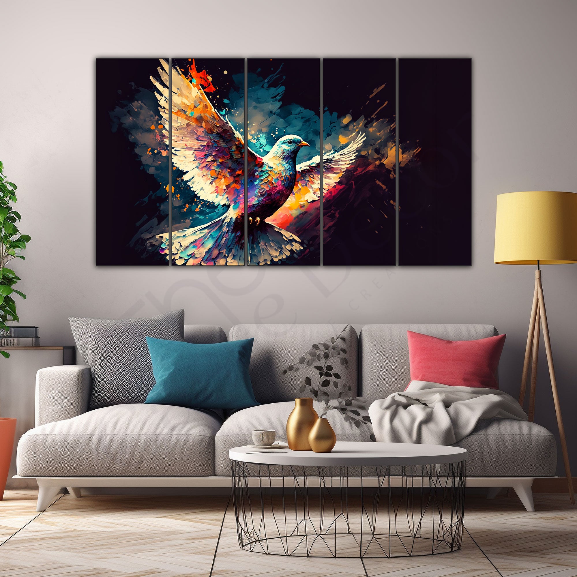 Birds Painting with frame Big Size Wall Art for living room,Bedroom,Drawing room,Hotels