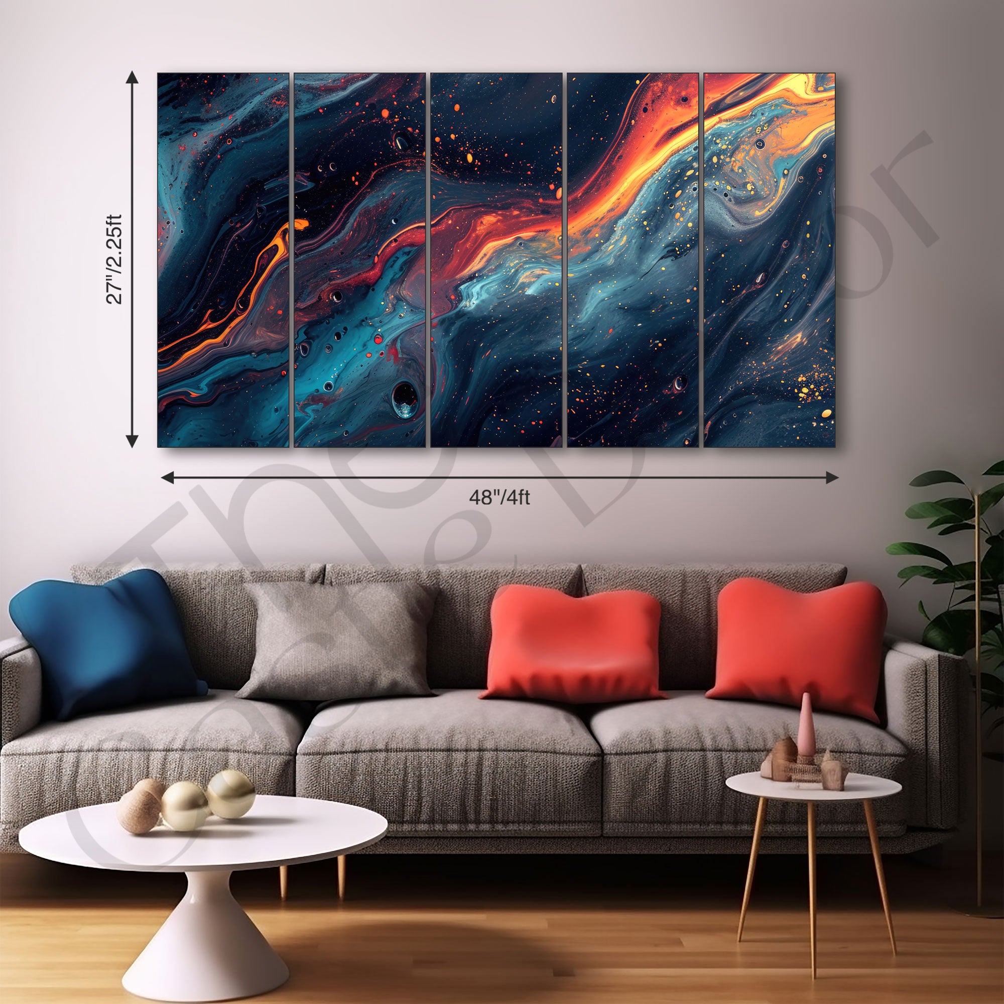 Marble Abstract Painting with frame Big Size Wall Art for living room,Bedroom,Drawing room,Hotels