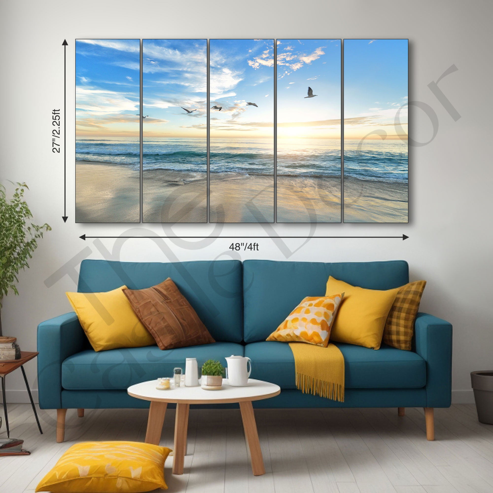Sea Painting with frame Big Size Wall Art for living room,Bedroom,Drawing room,Hotels