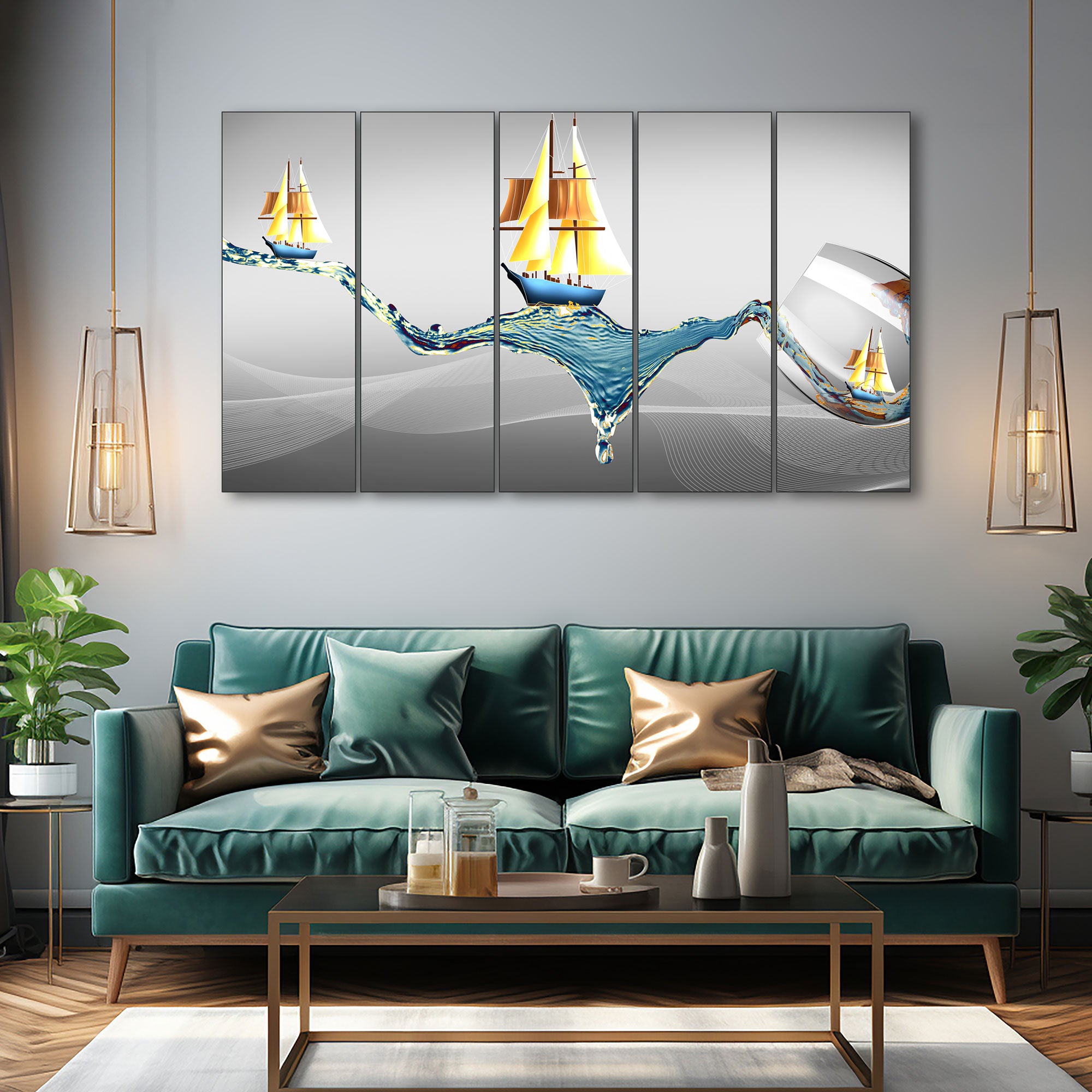 Abstract Painting with frame Big Size Wall Art for living room,Bedroom,Drawing room,Hotels