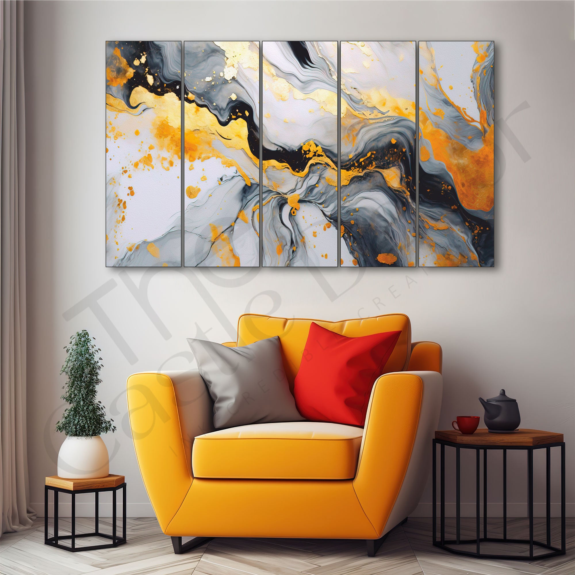 Marble Abstract Painting with frame Big Size Wall Art for living room,Bedroom,Drawing room,Hotels