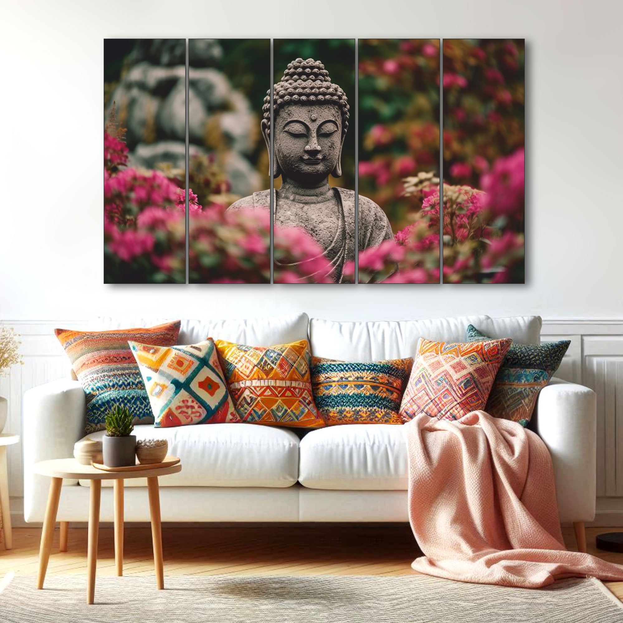 Lord Budha Painting with frame Big Size Wall Art for living room,Bedroom,Drawing room,Hotels