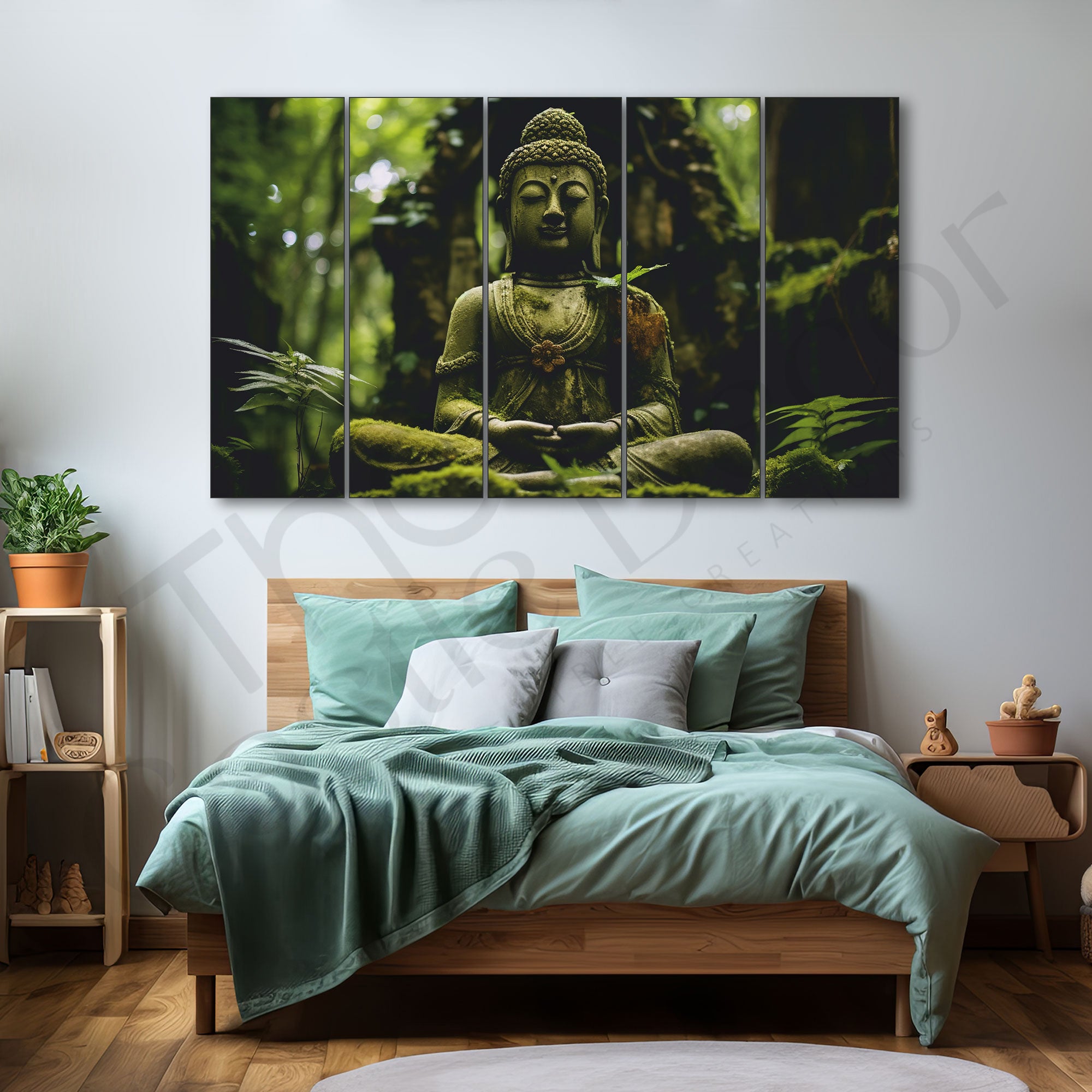 Lord Budha Painting with frame Big Size Wall Art for living room,Bedroom,Drawing room,Hotels