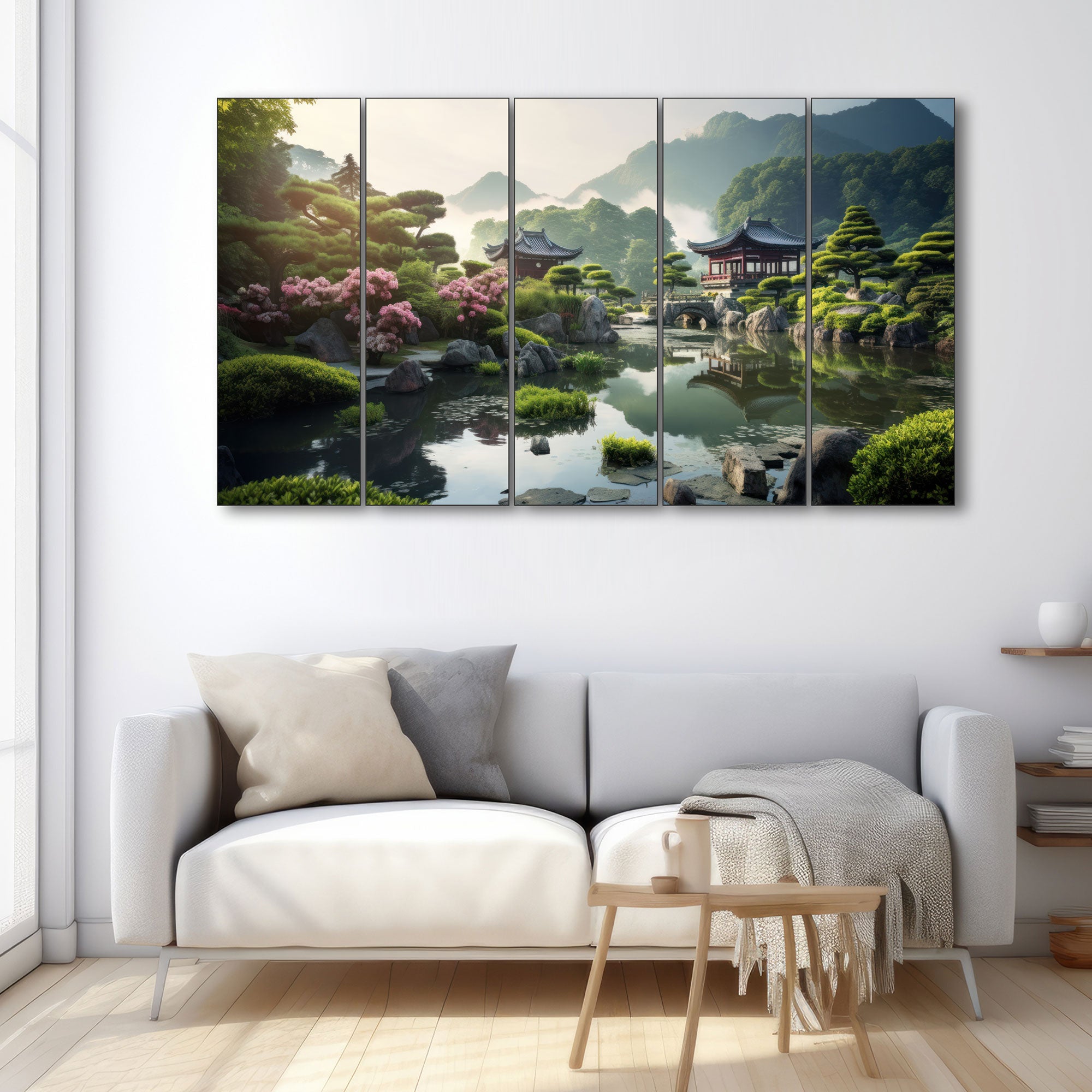 Japanese Painting with frame Big Size Wall Art for living room,Bedroom,Drawing room,Hotels 27x48"