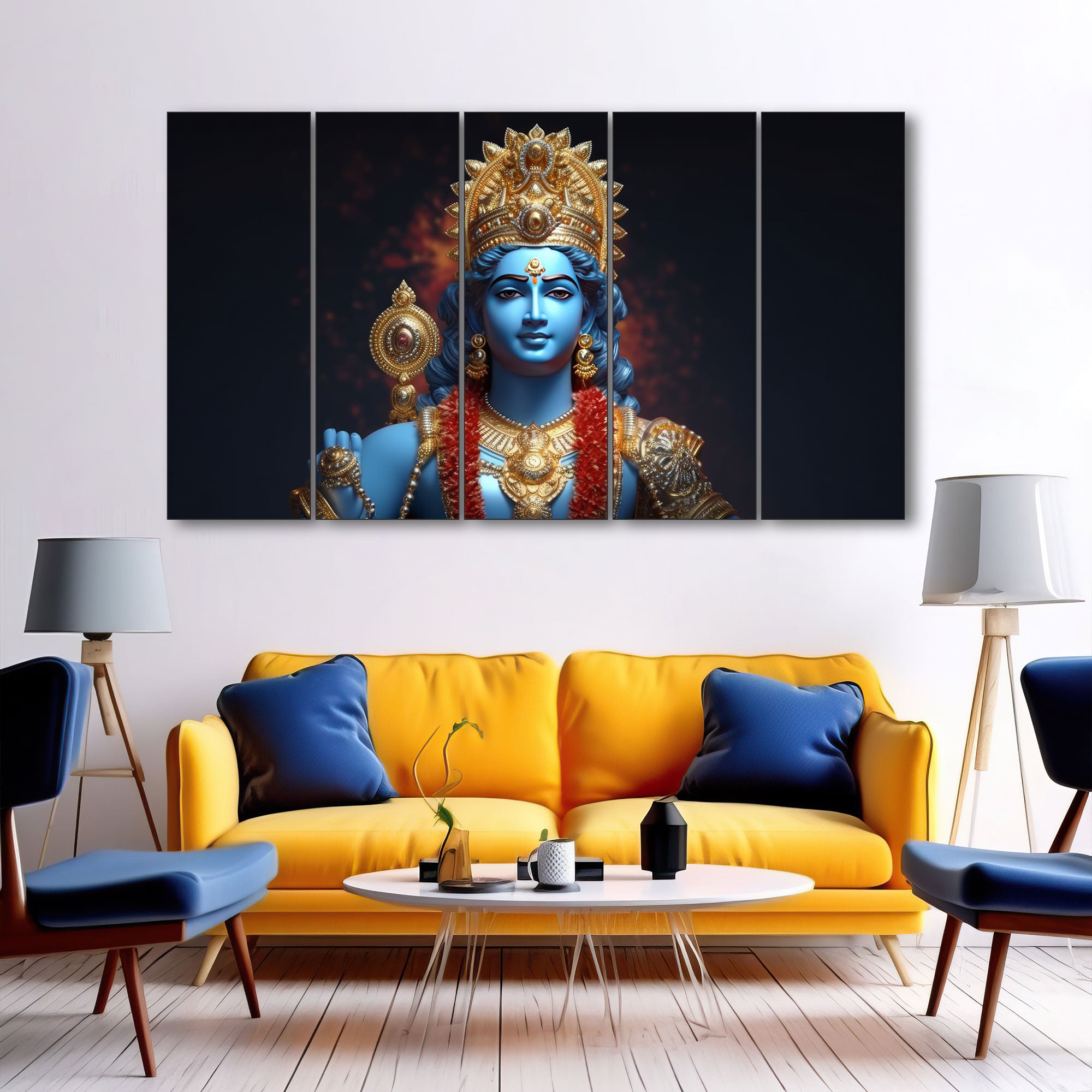 Ram Ji Painting with frame Big Size Wall Art for living room,Bedroom,Drawing room,Hotels