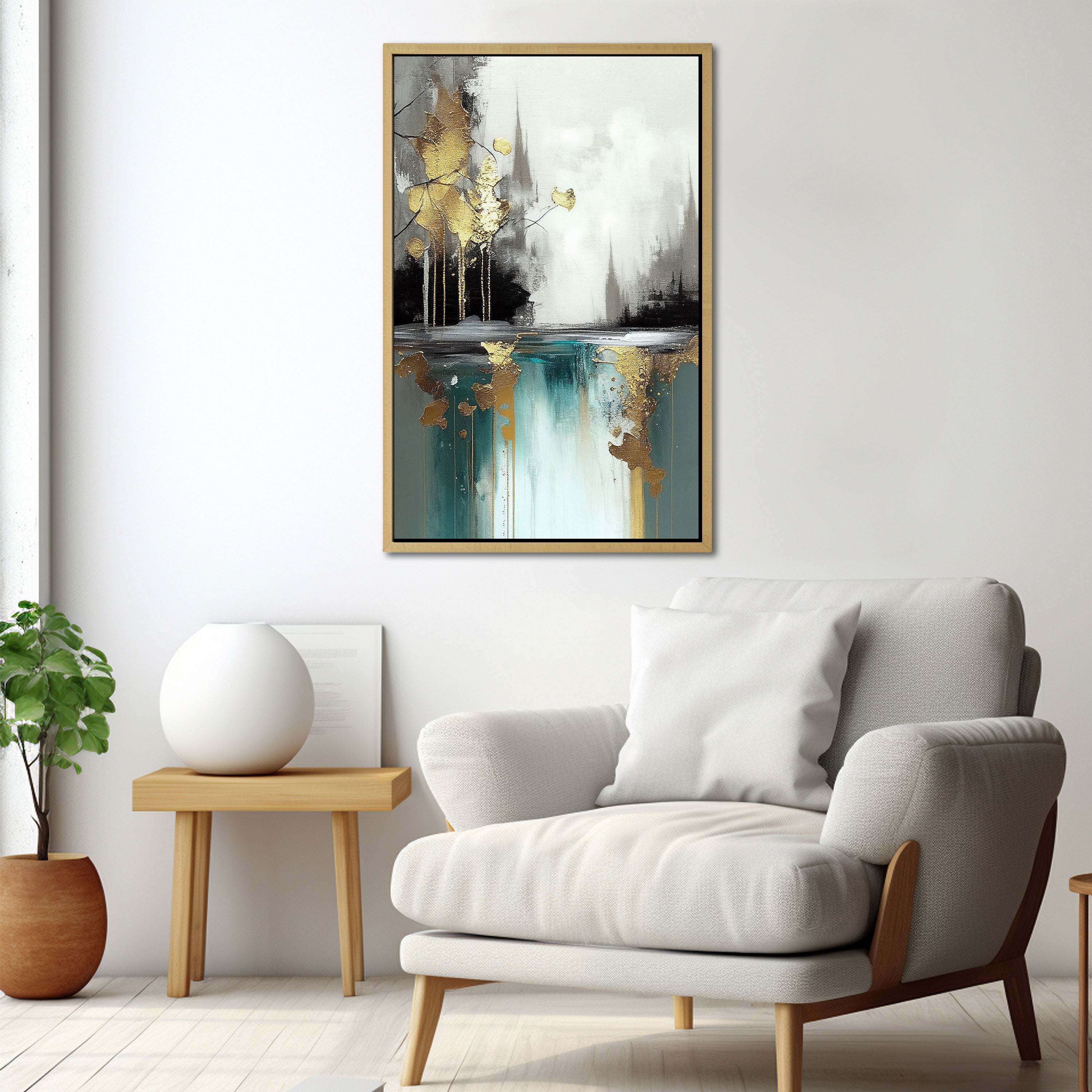 Abstract Canvas painting with frame Big Size Wall Art for living room,Bedroom,Drawing room,Hotels