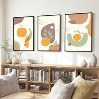 The Castle Decor Boho Wall Art for Living Room Big Size | Framed Abstract Botanical Paintings for Living Room & Bedroom | Modern Home Decoration & Perfect Gifting Option | Set of 3 (11×17 Inch Each) 11