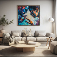 ModernAbstract Multiface painting with frame Big Size Wall Art for living room,Bedroom,Drawing room,Hotels