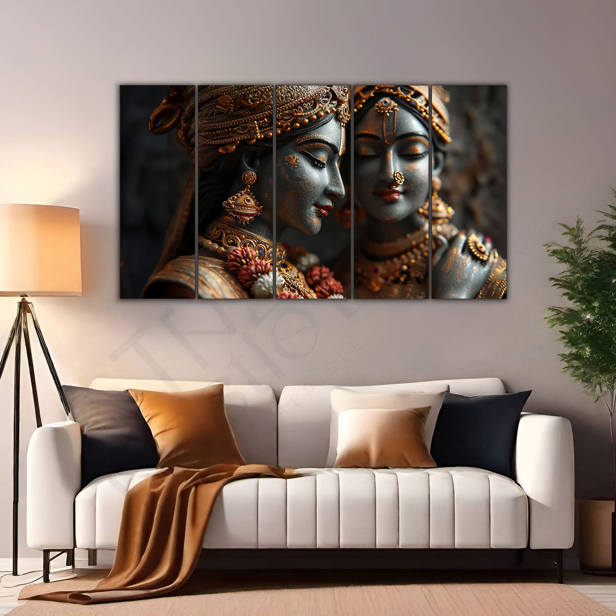 Radha Krishan Painting with frame Big Size Wall Art for living room,Bedroom,Drawing room,Hotels