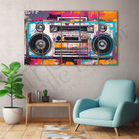 Music Art Radio Painting Set of 5 for Home Decoration