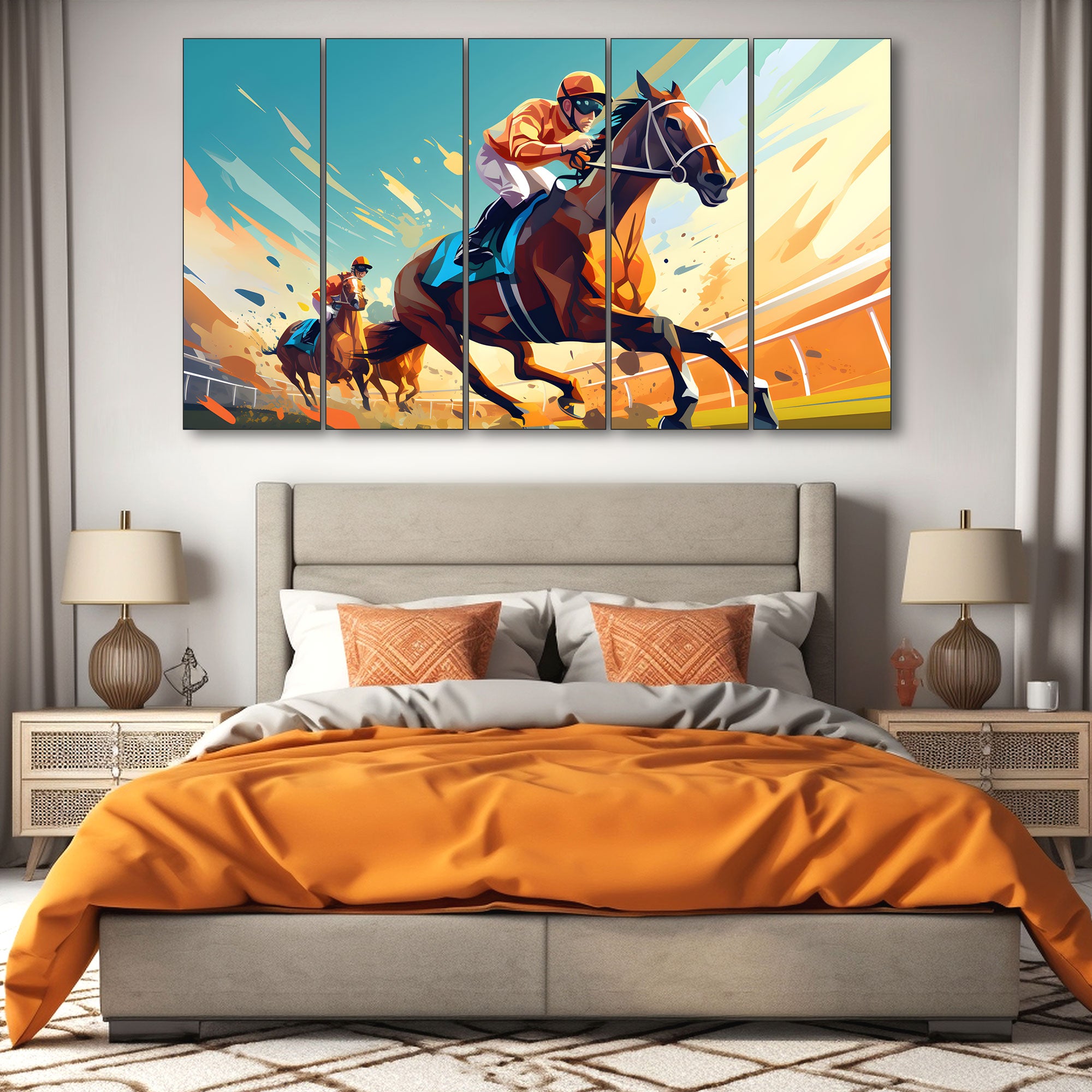Sports Painting with frame Big Size Wall Art for living room,Bedroom,Drawing room,Hotels
