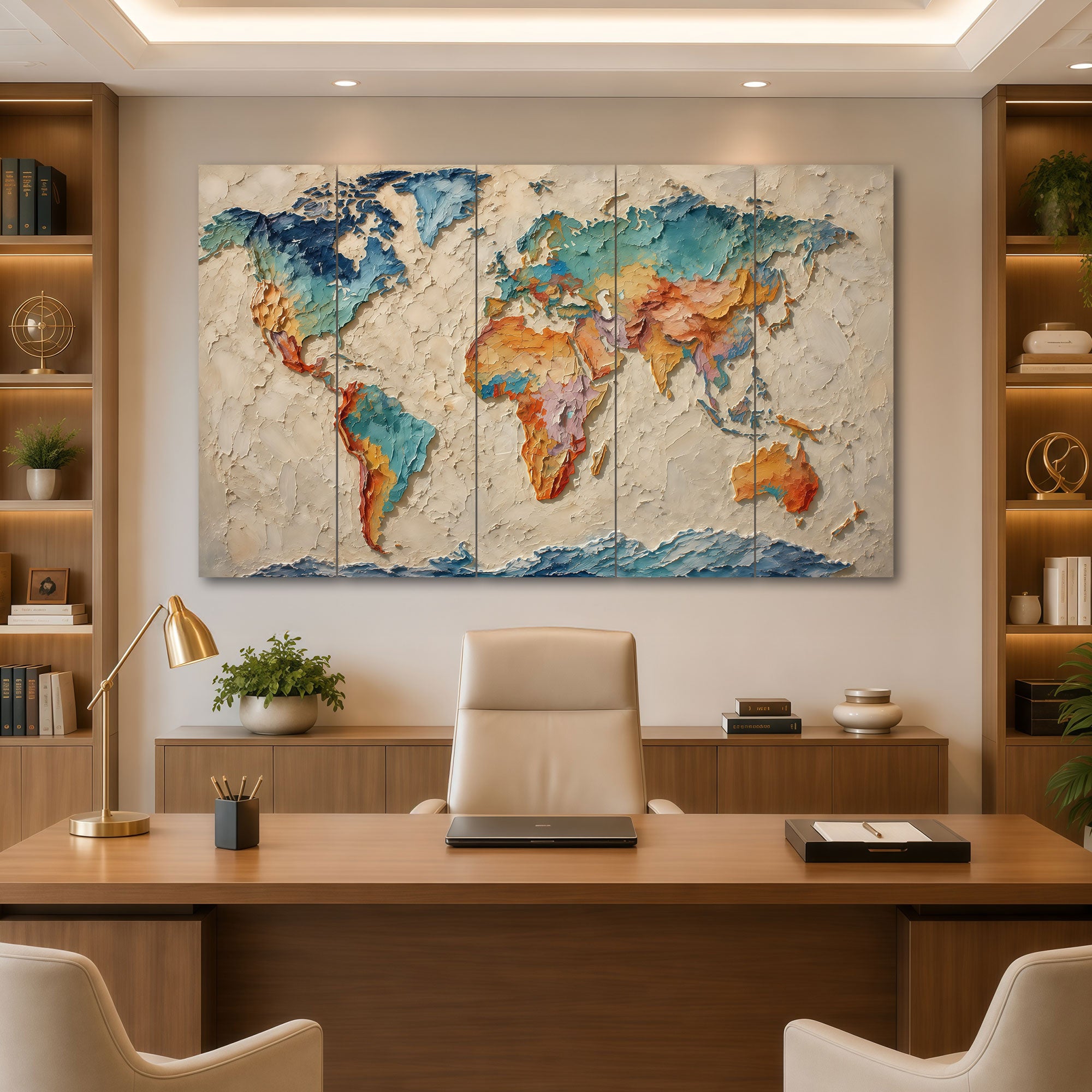 Map Painting with frame Big Size Wall Art for living room,Bedroom,Drawing room,Hotels