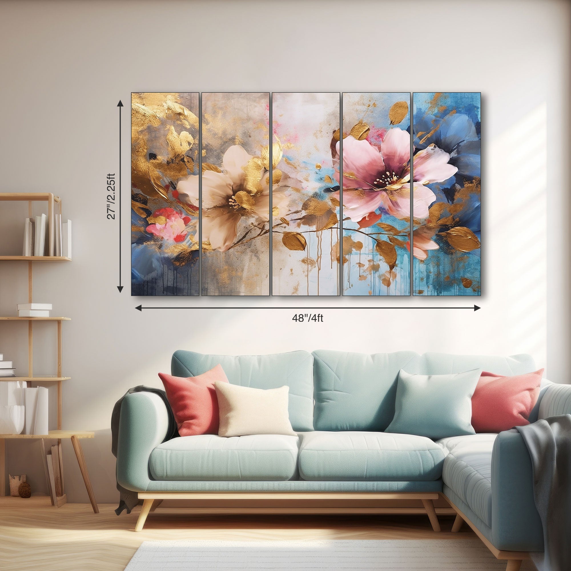 Flowers Painting with frame Big Size Wall Art for living room,Bedroom,Drawing room,Hotels