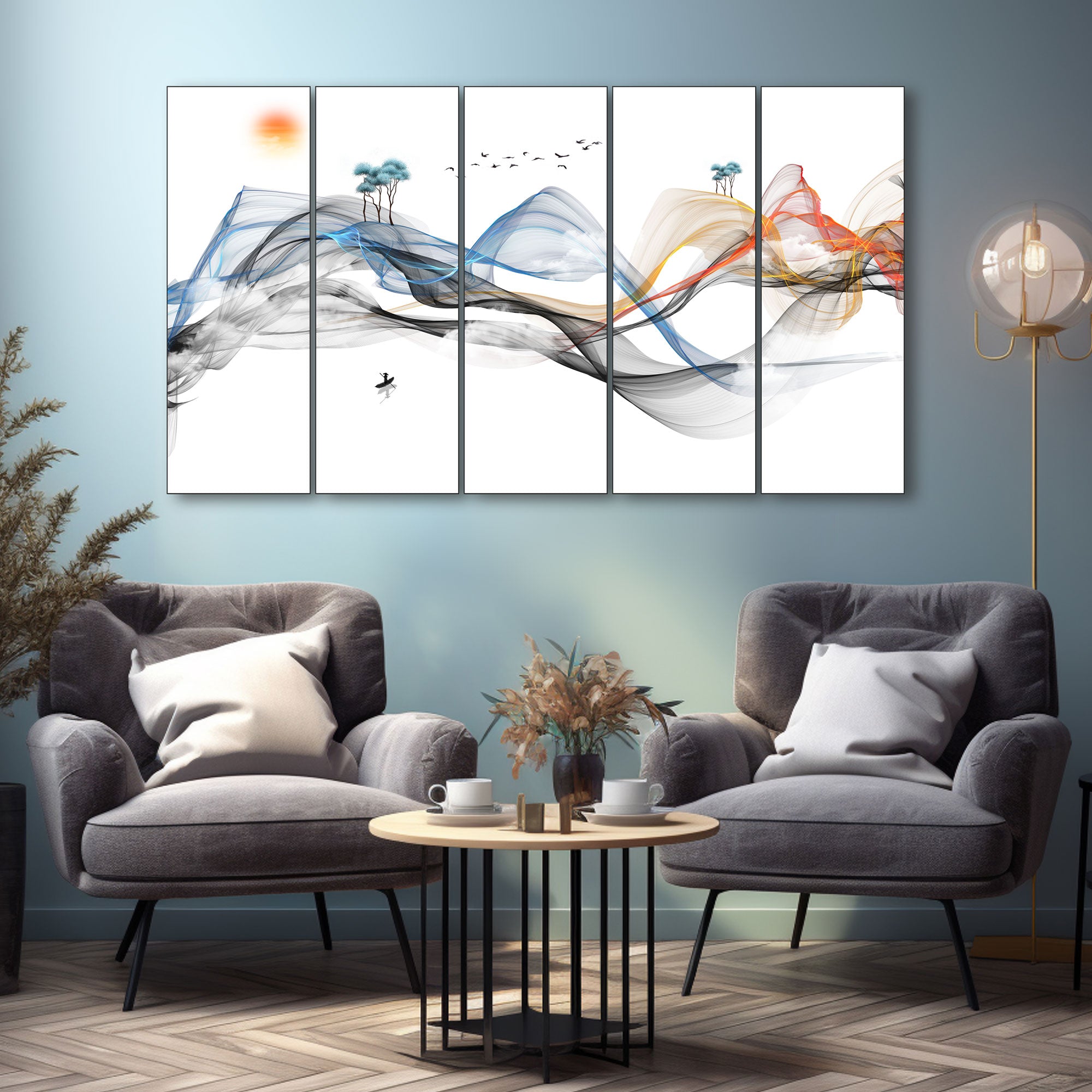 Nature Painting with frame Big Size Wall Art for living room,Bedroom,Drawing room,Hotels