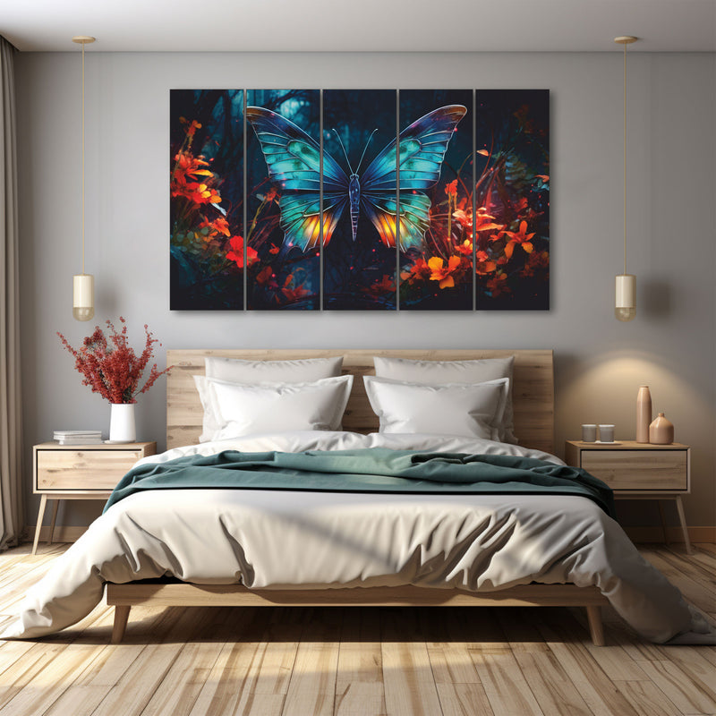 Butterflies Painting with frame Big Size Wall Art for living room,Bedroom,Drawing room,Hotels (Copy)