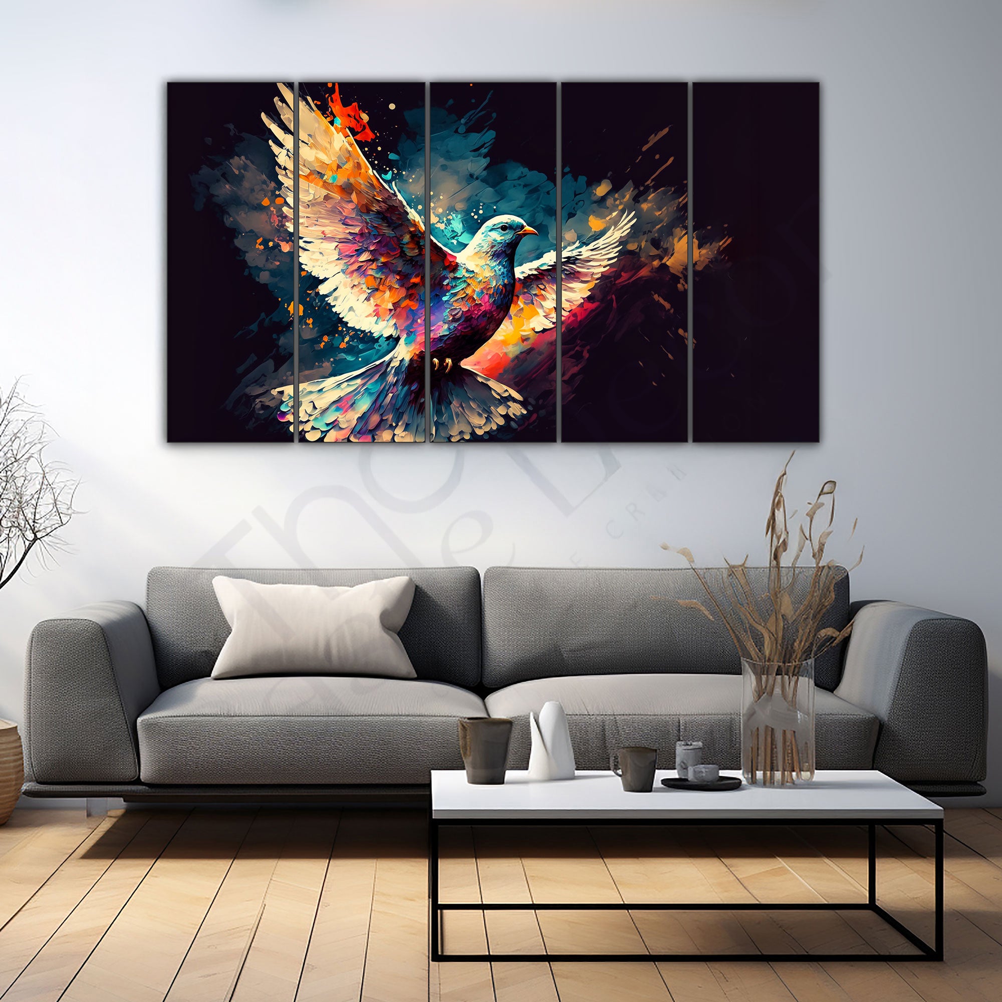 Birds Painting with frame Big Size Wall Art for living room,Bedroom,Drawing room,Hotels