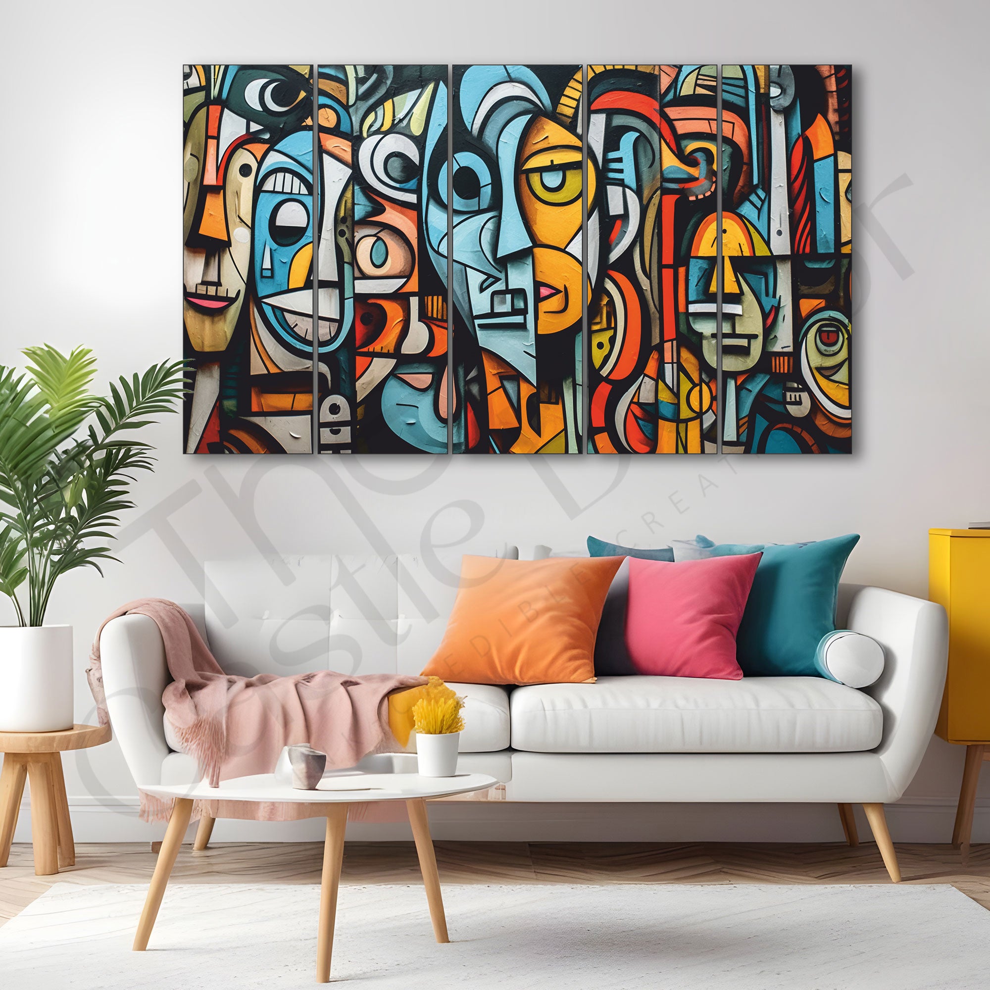 Abstract Painting with frame Big Size Wall Art for living room,Bedroom,Drawing room,Hotels