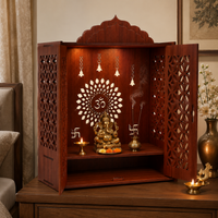 Premium MDF Wooden Mandir | Wall Hanging & Tabletop Temple