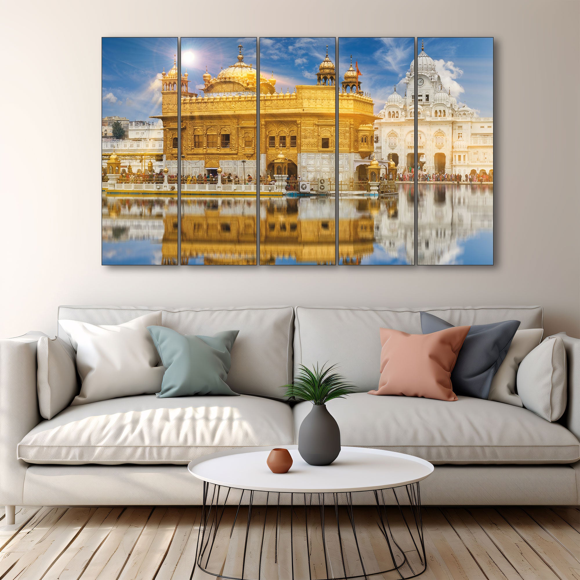 Darbar Sahib Painting with frame Big Size Wall Art for living room,Bedroom,Drawing room,Hotels