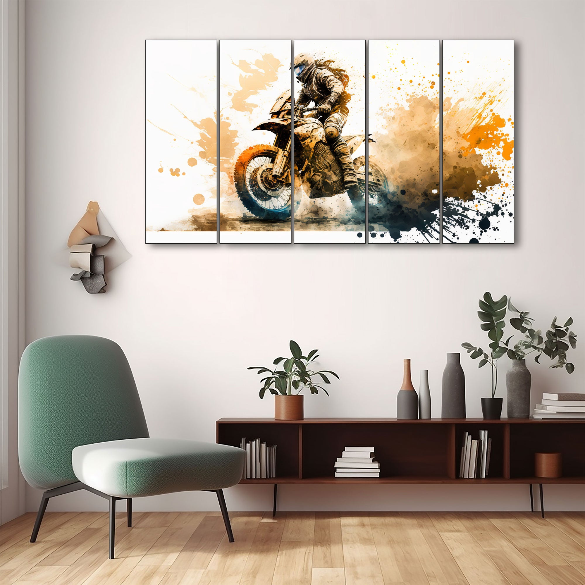 Bike Painting with frame Big Size Wall Art for living room,Bedroom,Drawing room,Hotels 27X48