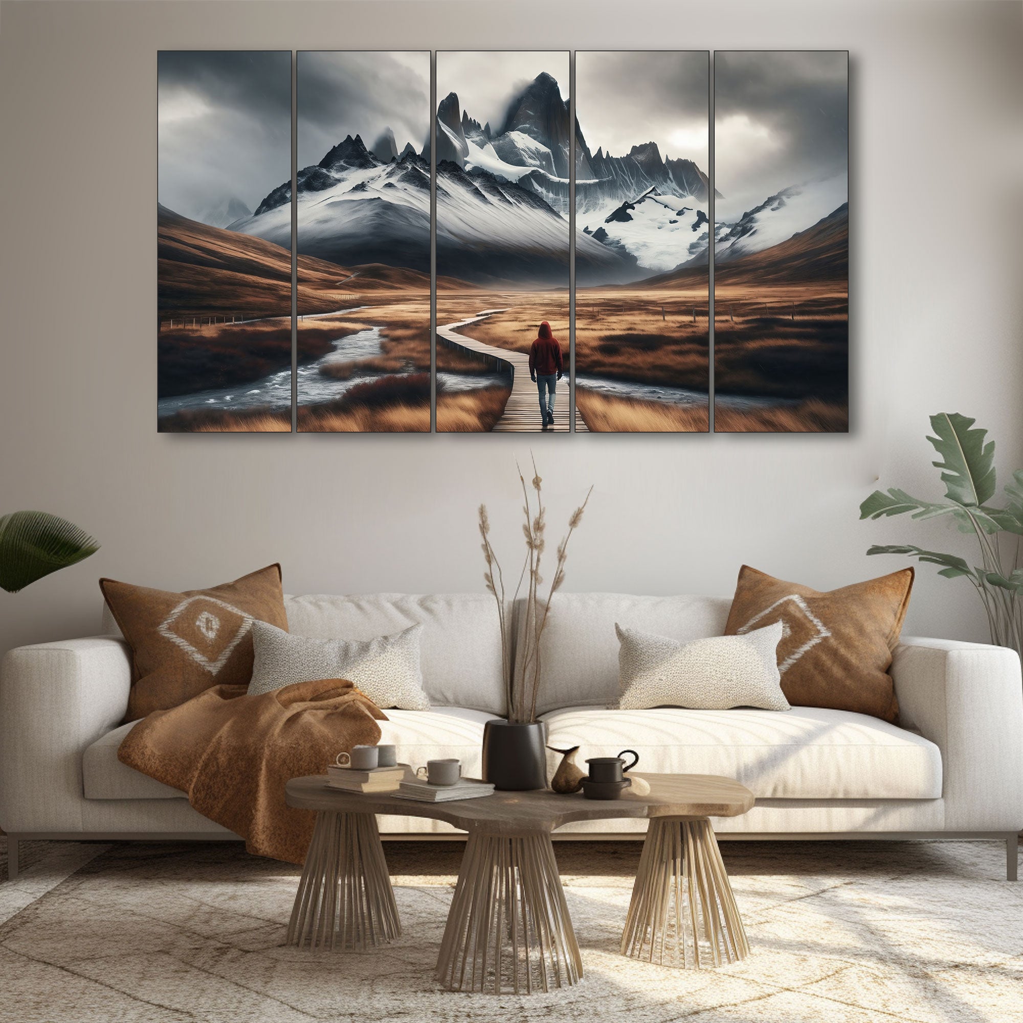 Nature Painting with frame Big Size Wall Art for living room,Bedroom,Drawing room,Hotels 27x48"