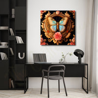 Golden butterfly painting with frame Big Size Wall Art for living room,Bedroom,Drawing room,Hotels