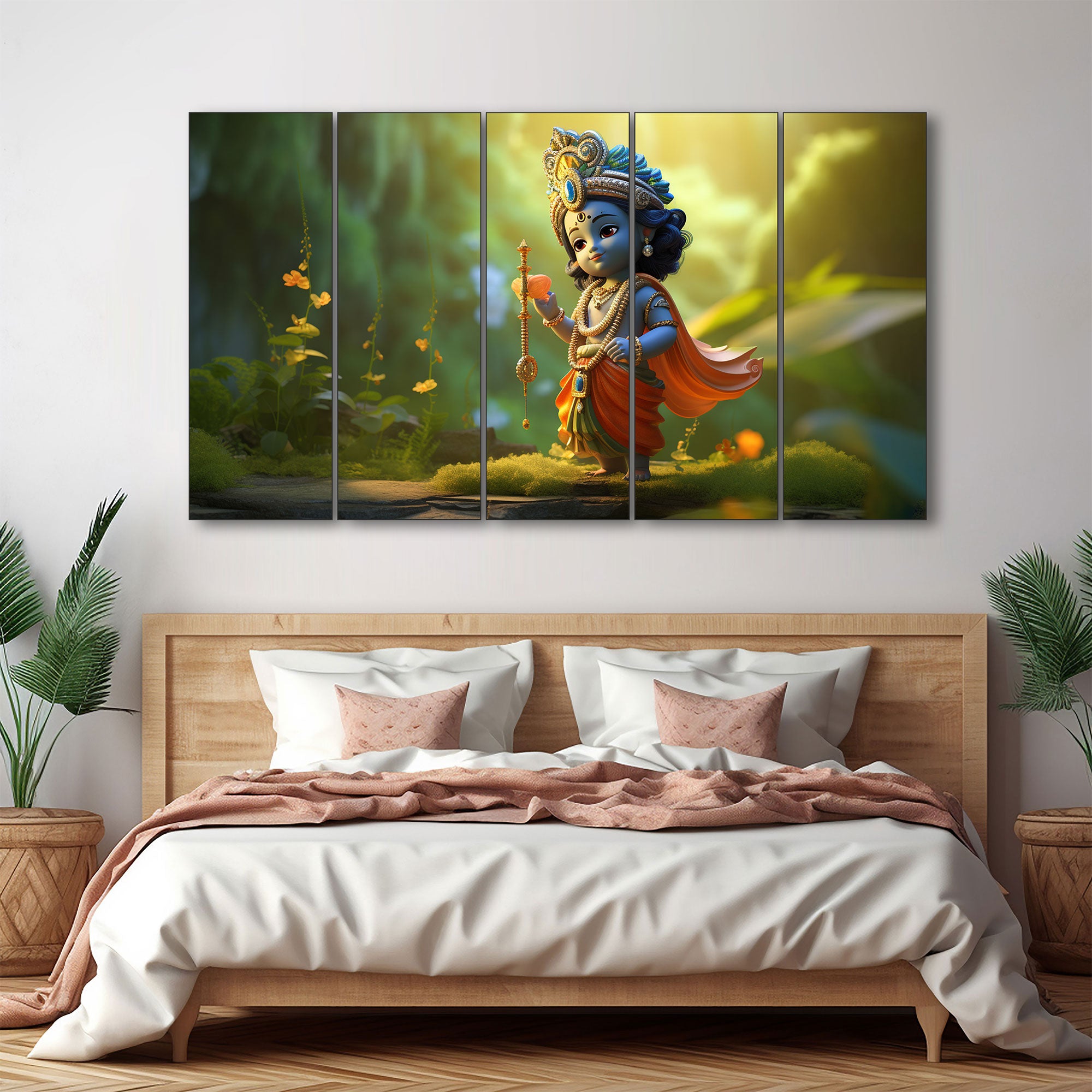 Bal Gopal Painting with frame Big Size Wall Art for living room,Bedroom,Drawing room,Hotels
