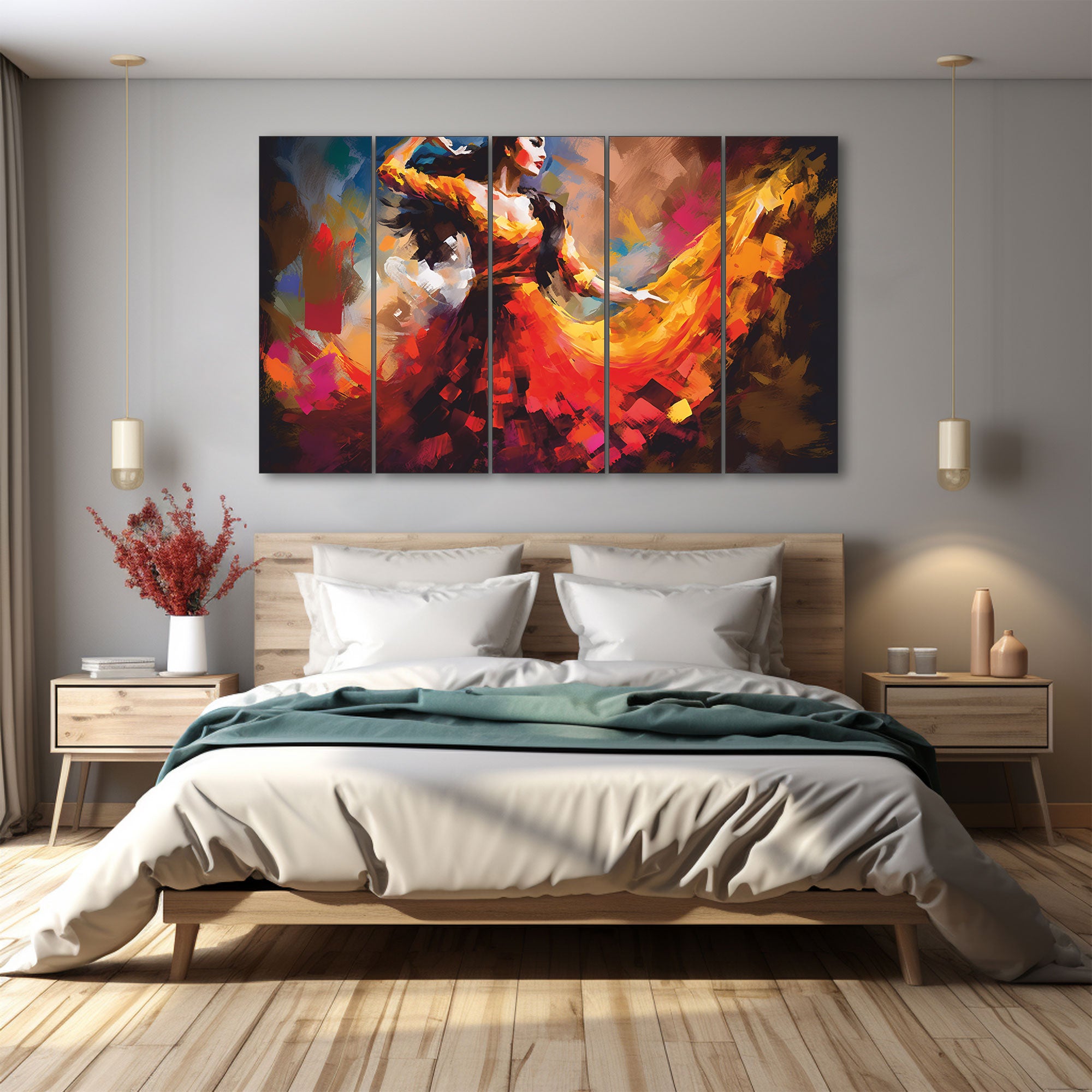Dance Painting with frame Big Size Wall Art for living room,Bedroom,Drawing room,Hotels 27x48"