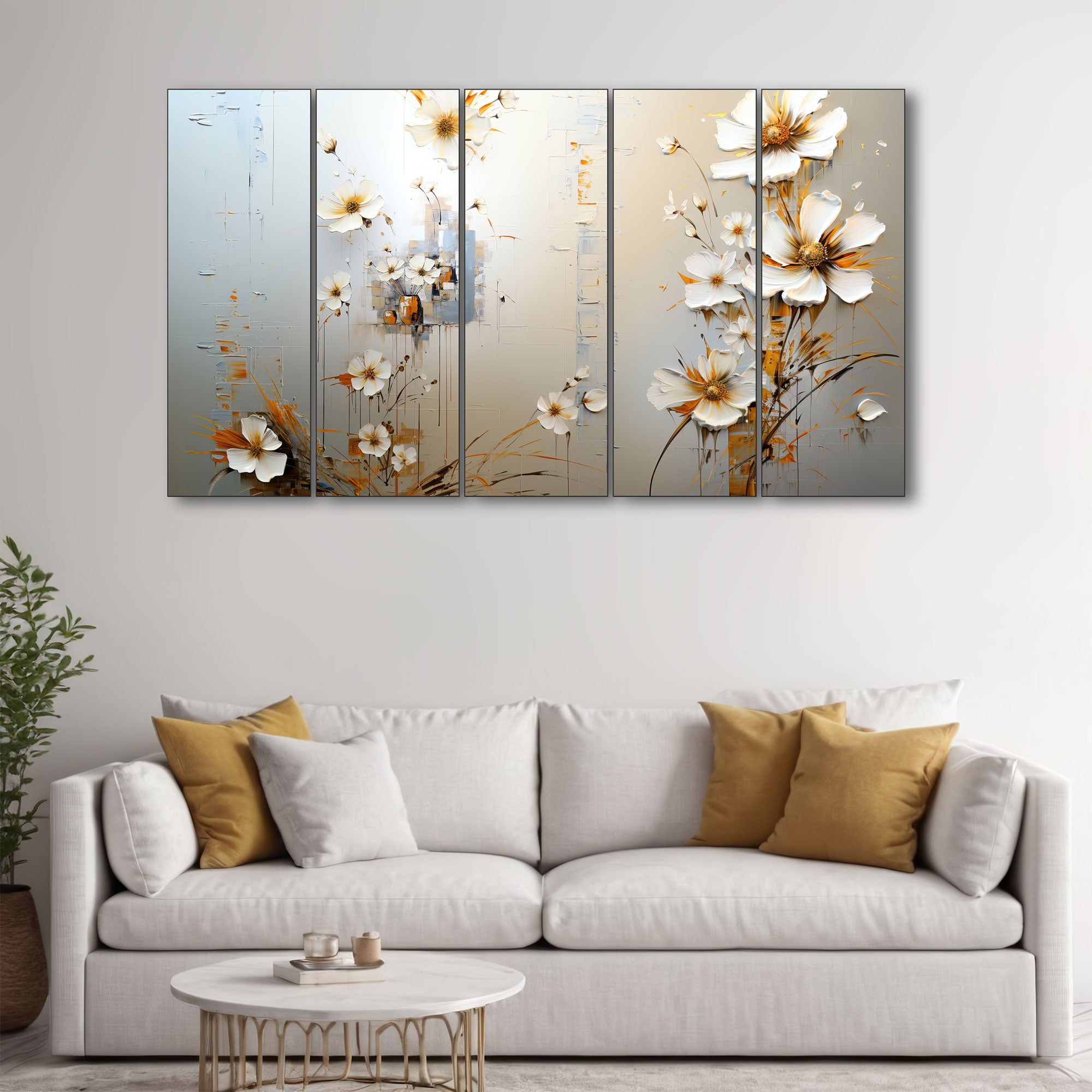 Flower Painting with frame Big Size Wall Art for living room,Bedroom,Drawing room,Hotels